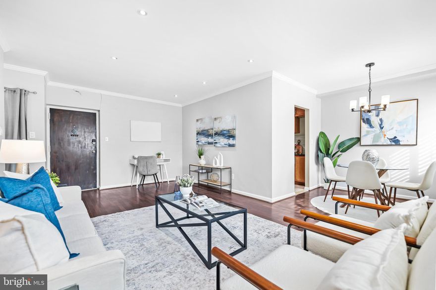 Beautifully updated 1-bedroom condo in fantastic Arlington Mill location! This spacious first floor condo features recessed lighting, hardwood floors, fresh paint, and abundant natural light streaming through large windows, complete with elegant plantation shutters. The gourmet kitchen has been outfitted with granite countertops, modern warm wood cabinetry, stylish tile floor and backsplash, a stainless steel undermount sink, and upgraded hardware. There is plenty of storage with extended height cabinetry and a built-in pantry! Moving down the hallway, you'll find a cozy reading nook where you can curl up with a good book! The roomy bedroom boasts two large closets offering maximum storage space. This unit comes complete with two parking spaces and a separate large storage unit. Columbia Knoll is a well maintained community and has been recently updated with a new playground, fresh carpet and paint in the hallways, new HVAC ducts, new machines in the laundry room - and new elevators to be installed soon! The community features an outdoor pool, dedicated on-site staff, excellent customer service, and organized community events. Living here is EASY with features like parcel pending in the lobby and screens showing community events and bus/metro schedules. Move right in and start enjoying this incredible location just off Columbia Pike with numerous nearby shops, restaurants, and grocery stores. Commuting is a breeze  with a quick metrobus ride to the Pentagon! Easy access to Four Mile Run trail, I-395, Shirlington, Reagan Airport, and DC! The condo fee covers ALL UTILITIES - including electric, gas, water/sewer, trash, landscaping, and snow removal!