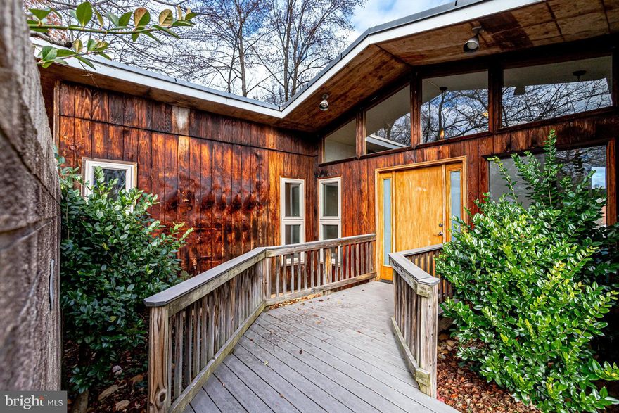 Seller has accepted an offer and has a firm contract.  No more showings.  Recognize opportunity?   Very livable  and  buyer will reap the benefit from whatever improvements buyer chooses to make.  4 Bedroom - 3 Full Bath 1969 one owner home  in exceptional neighborhood and location.  State Dept. National Training Center one block away.  Spacious  1,606 sq. ft. on main floor and 1,188 sq. ft. in walk-out basement.  Cathedral ceilings in Living Room, Dining Room and roomy Kitchen.  Wood-burning fireplace in Living Room.   Hardwood flooring in Dining Rm.; remainder of flooring is carpet (no hardwood under).  Main Level Laundry facilities. Many newer windows.  Balconies.  Gas heat and hot water. Finished walk-out Lower Level with Rec. Room, Bedroom #4 + Den  and Full Bath.  Carport and driveway that holds two cars.  Alcova Heights Park one block away.  Being sold "As Is".