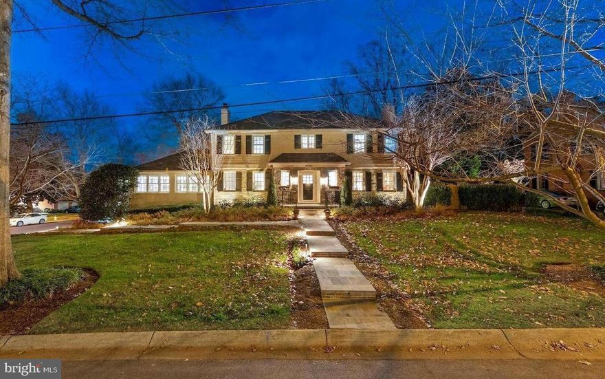 Price adjustment! Located in Close-In Bethesda, this home is situated on one of Westwood/Springfield's favorite and most desired streets. A rare opportunity for this  Five (5) Bedroom/3.5 Bath Colonial. A corner lot, it has a handsome curb appeal, with a stone front facade, newly installed flagstone walkway, and charming  landscape lighting.  And enhanced landscaping along the front. A warm and gracious center hall begins a flowing floor plan. The tremendous Family Room /kitchen is the focal point of this home. With cathedral ceilings and recessed lights it has incredible light, and enormous stone, gas Fireplace. The Pella windows showcase particularly well in this room. Kitchen comes with attractive granite counters, stainless steel appliances.  An office with built-in shelves and an adjacent powder room.  Large Living and Dining Rooms. The 2nd level has four (4) generously-sized bedrooms, including a Master bedroom, with  a walk-in closet and en suite bath. The top level offer excellent storage or expansion possibilities. The lower level offers a comfortable Recreation room with the third fireplace, a large storage and laundry room area, and the 5th bedroom and a full bath. Egress to the garage and rear yard from laundry room. Exterior features include fenced rear yard, flagstone patio,shed. Located near multiple schools (Whitman cluster), and Little Flower School. Wood Acres Elementary and Pyle Junior High. Very close and walkable to Giant Food, Starbucks, Westwood Shopping Center., and Kenwood Country Club. The Crescent Trail just blocks away. Convenient to Downtown D.C. and I-495 to Baltimore, Virginia, and point north via I-270. Downtown Bethesda within  a mile of Downtown Bethesda. Flexible settlement