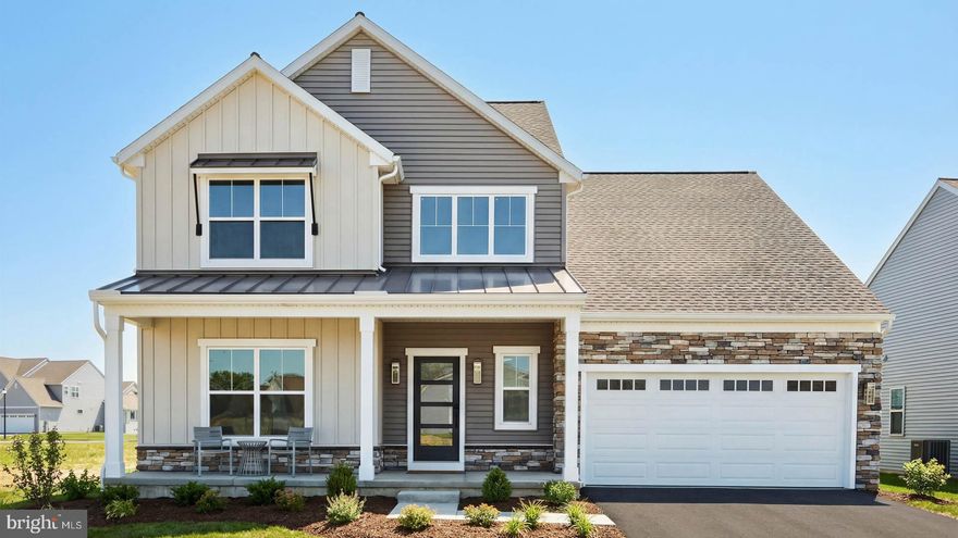 This charming 2-story home has a stylish exterior, first-floor owner’s suite, and a 2-car garage with a mudroom entry. Beautiful vinyl plank flooring flows throughout the main living areas. At the front of the home is a versatile study followed by a formal dining room. A convenient butler’s pantry connects the dining room and kitchen. The kitchen is well-appointed with enhanced appliances and cabinets, quartz countertops with a tile backsplash, and a large center island. A sunny breakfast area provides access to the rear patio. Adjacent to the kitchen and breakfast area is the great room accented by a cathedral ceiling and gas fireplace with a stone and shiplap surround. Tucked quietly to the back of the home, the owner’s suite boasts an expansive closet and a private bathroom with two vanities and a tile shower. Two additional bedrooms, a full bathroom, and a loft are located on the 2nd floor. Images may include virtual furnishings for illustrative purposes only.