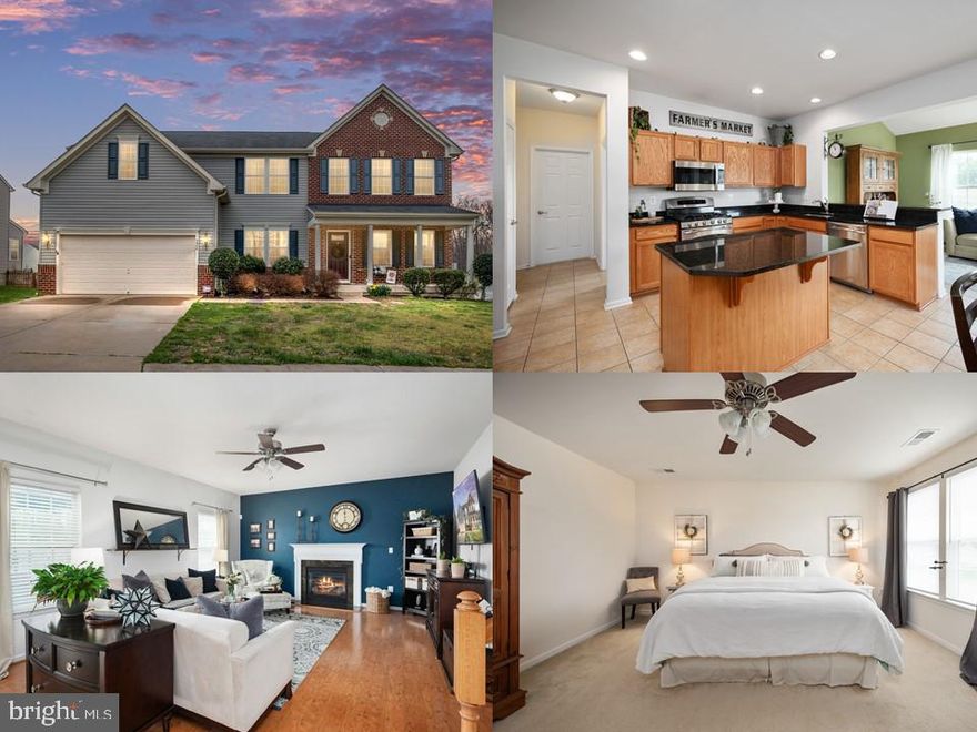 Incredible home! Large flat corner lot in Lees Park. Walk onto your covered front porch and into your spacious well-maintained home!  Gleaming hardwood floors that go throughout your large living room, dining room, and family room! Enjoy your gas fireplace in the open layout floor plan between the family room and kitchen. The beautiful, updated kitchen has granite countertops, stainless-steel appliances, and recessed lighting! Ample seating for guests and entertaining space outside on your maintenance free deck and poured patio with a fire pit and all! Upstairs boasts 5 large bedrooms. Owners’ suite has walk-in closets and owners’ bath has soaking tub and walk- in shower. Don't forget about the Basement! Walk-up basement with a large recreation room and full bath.  This home is located in the sought-after Lees Parke subdivision located in Spotsylvania, VA near Cosner Corner shopping, the Spotsylvania Hospital, I95 access, tons of restaurants and close to the VRE station!!  Lee's Parke community includes access to a community pool, fitness center, clubhouse, tot lot and much more! Don't miss this great OPPORTUNITY!