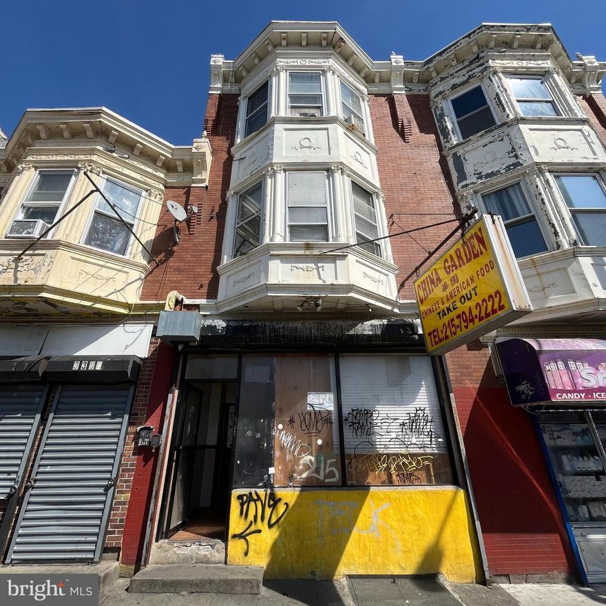 Mixed-Use Opportunity— Priced to Move. Great value-add property on a busy and heavy foot traffic commercial corridor surrounded by storefront mixed-use buildings. The first floor offers commercial space with a half bath, rear storage room, large basement and a backyard. The upper level features 5-bedroom, 1-bath residential unit—ideal for an investor or owner-occupant concept (run your business below, live above).