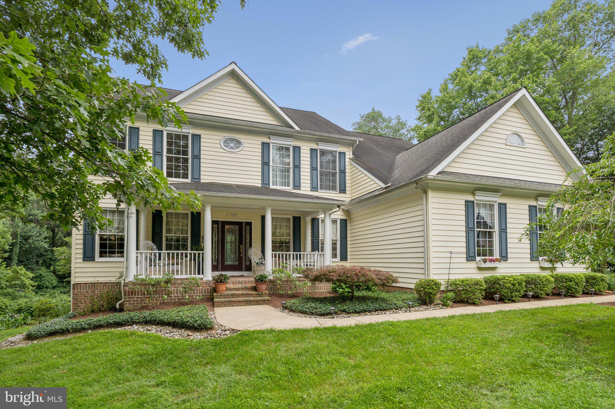 A Midsummer Hill’s Dream. This beautifully designed 5-bedroom, 3.5-bath custom built
home offers timeless curb appeal with immaculate landscaping and a welcoming front
porch. Inside, the main level features two elegant living areas, a formal dining room, and
an inviting sunroom/office with oversized windows and tree-lined views.
The sun-drenched family room centers around a stone fireplace, and the gourmet
kitchen includes granite counters, a large island with seating, and ample cabinet space.
A mudroom just off the kitchen provides direct access to the 3-car garage with extra
storage and custom granite stone-coated floors. Upstairs, a dramatic hallway large
enough to accommodate seating opens to a spacious primary suite featuring vaulted
ceilings, dual vanities, a soaking tub, and a walk-in shower. Four additional bedrooms
with jack-and-jill-connecting full bathrooms, and a convenient upper-level laundry room
complete the second floor. The lower level offers a blank slate for future customization.
Nestled on a private side-street within a neighborhood that traverses forests and rolling
farmland, this property offers seclusion and a deep sense of serenity. The landscape
design has been architected with bulbs, shrubs, and specific trees that flower
throughout each season of the year. There’s a rotation of color and texture that abounds
outside of the windows, quite literally creating the effect of “looking out at a painting”
while sitting in the main living area. With a southern exposure, the home is filled with
light throughout the entire day. One of the special features of this property is a secret fern tessellated pathway that leads to a private stretch of land perfect for a large garden or outdoor lounge space.
This property was never once treated with pesticides or herbicides, making it an
excellent environment for gardening and pets. Additional features include a
new HVAC system and a solar attic fan for energy efficiency. Located just minutes from Reisterstown and Baltimore City, Midsummer Hill offers the perfect combination of suburban tranquility and urban convenience.