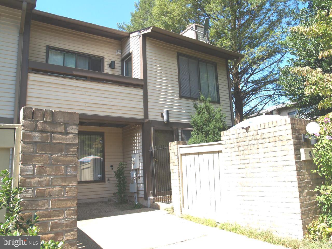 End unit two level townhome...main level offers oversized living room with wood burning fireplace, dining area and nice kitchen and half bath, upper level offers two bedrooms that open to lovely balcony and full bath with tub, stack washer and dryer too! Heat pump replaced in 2018 and 2011 hot water heater! Attic has pull down staircase and insulated. Close to shopping and 270. Carpeting to replaced with your color selection. for stairs and upper level. This is a good solid property , freshly painted and very clean!
Lots of closet space and bright sun-filled rooms!! Easy lifestyle!! Enjoy!
