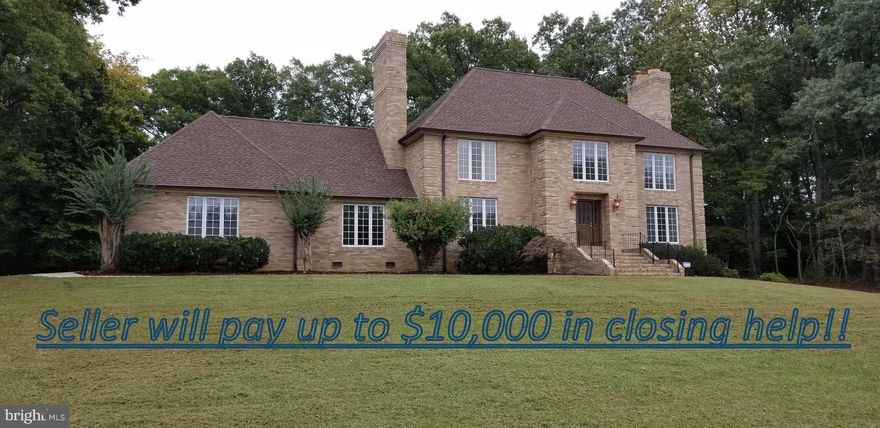 Large Stately, all brick colonial..situated on over 3 acres! 2 story foyer, kitchen w/granite counters & ceramic floors, 4 FPs total, master suite w/FP & tray ceiling, new floors on upper 2 levels, Pella windows & doors, 3 car over sized garage, deck overlooking level backyard, new roof 2009, new water heater, updated baths, new AC units 2013, & more! No HOA! One owner...moved in '96.