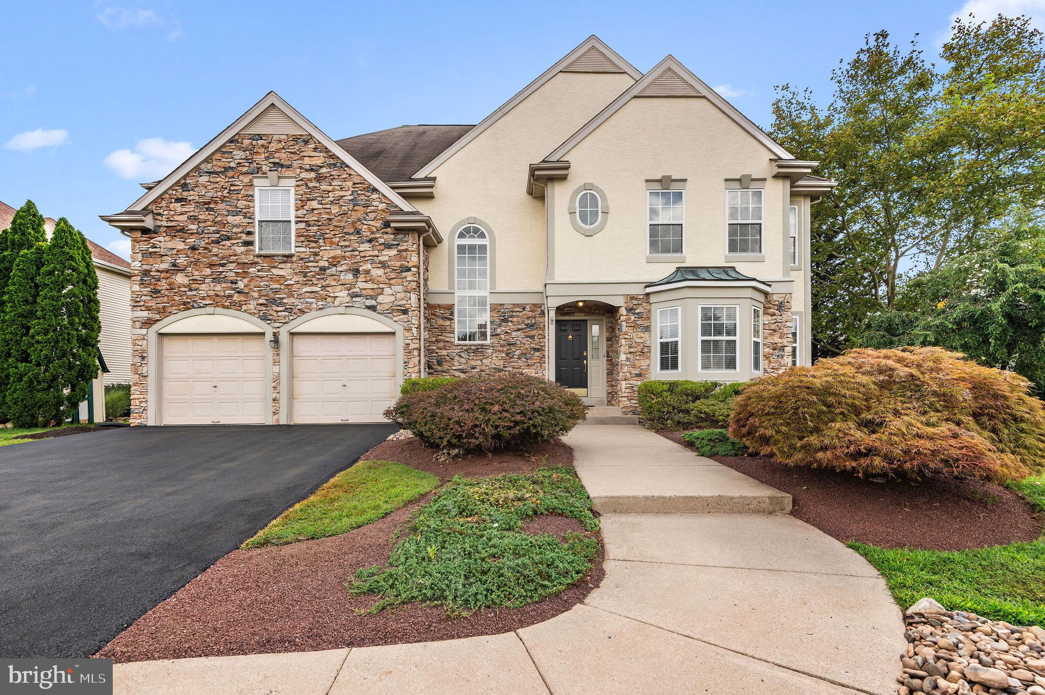 Welcome to this beautiful 4 bedroom, 2.5 bath home in the award winning New Hope-Solebury School District. Located on a corner lot in a cul-de-sac, adjacent to Peddlers Village. The main level offers wood flooring throughout, large living room, formal dining room, eat in kitchen with cherry cabinets and granite counter tops. The kitchen flows into the 2 story family room with a stone, gas fireplace and many windows bringing in natural light. The laundry room and powder room complete the main floor. Upstairs, the primary bedroom offers 2 walk in closets and an en-suite bathroom with a double vanity and oversized soaking tub. Three additional generous size bedrooms and hall bathroom complete the second floor. The unfinished basement offers many options for additional living space and storage. The home has been professionally painted inside and out and is ready for quick move in. Just a short walk to Peddlers Village which offers, shopping, dining and seasonal festivities. Doylestown, New Hope and Lambertville are just a short drive away.
Commutable to New Jersey, New York and Philadelphia.