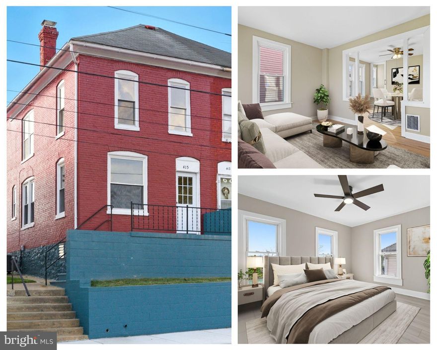 Welcome to 415 S. Burhans Blvd! This charming early 1900’s all-brick Colonial-style semi-detached home has been completely renovated inside and is truly move-in ready. Offering 3 bedrooms and 1 full bath, it blends timeless character with fresh, modern upgrades. Step inside to find fresh paint throughout, a brand-new kitchen with quartz countertops, backsplash, and stainless steel appliances, plus a fully renovated bathroom featuring a floor-to-ceiling tiled shower. The main level showcases gleaming restored hardwood floors, while upstairs is finished with new LVP flooring for added comfort and durability. A detached garage provides additional storage or parking, making this property as functional as it is stylish. Don’t miss this beautifully updated home in the heart of Hagerstown!