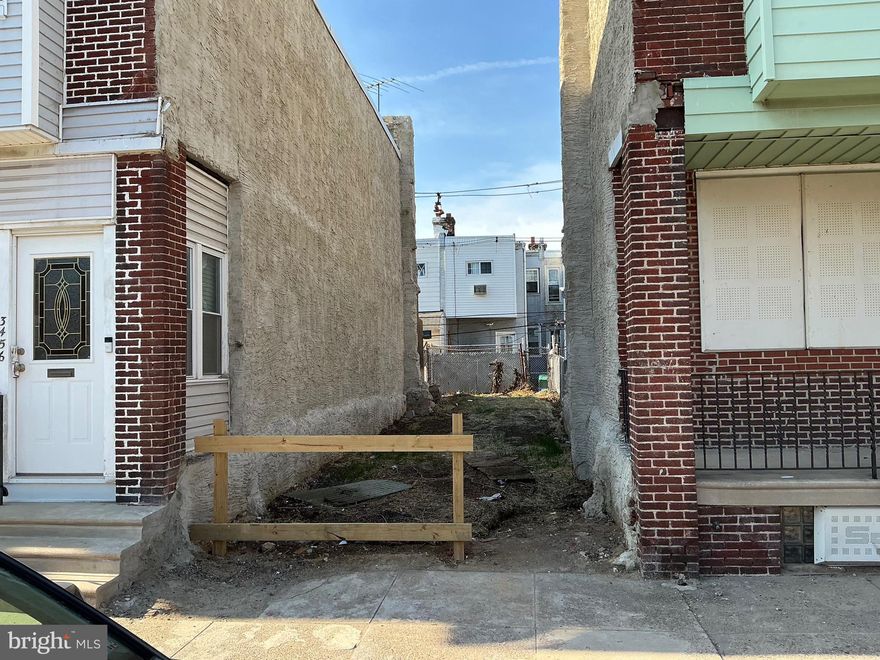 Prime Development Opportunity in Port Richmond!
Builders and investors, this is your chance to secure a  lot in one of Philadelphia’s fastest-growing neighborhoods! 3458 Almond St is ideally positioned for new construction, offering an incredible opportunity to build in a vibrant, community-focused area rich in culture and history.
Why 3458 Almond? 
Unbeatable Location – Just steps from highly rated restaurants, boutique shops, and local markets.
 Excellent Walkability – Enjoy a high walk score with easy access to grocery stores, parks, and everyday essentials. This location is a Commuter’s Dream – Just minutes from I-95, providing quick access to Center City, Northeast Philly, and the airport.
Port Richmond has a Thriving Local Scene,  A neighborhood known for its family-owned businesses, traditional pubs, and cultural festivals.
Strong Investment Potential – Favorable zoning and rising property values make this an ideal buy-and-hold or development opportunity.

Port Richmond blends historic charm with modern convenience, making it a top choice for families, professionals, and investors alike.

 Must provide 10% Deposit with Offer and provide proof of funds.