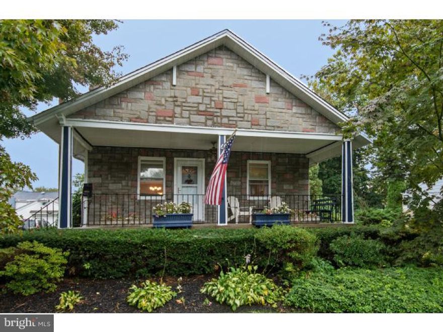 Great home in desired Oreland!  Enter into the spacious living room with stone tile wood burning fireplace and lots of natural light.  Continue into the formal dining room with HW floors then into the updated large EI kitchen with stainless steel appliances, built in microwave, stone tile floors, and gas range.  The master bedroom is very large and will fit almost any furniture.  This house 'lives' much larger than it is due to the large finished basement with study area, wet bar, and FR complete with wood burning stove.  You can also enter the basement through the mud room entrance walk-out.  There is a full bath with stall shower     great for cleaning up after those DIY projects - and - lots of storage space in the unfinished part of the basement.  Outside is a beautiful covered front porch surrounded by mature trees, a large side yard, and a fenced in back yard with deck and above ground pool.  New heater and electric hot water heater added in 2008 in addition to many other upgrades.  This is definitely ready for you to move right in and enjoy all the comforts of "Home."