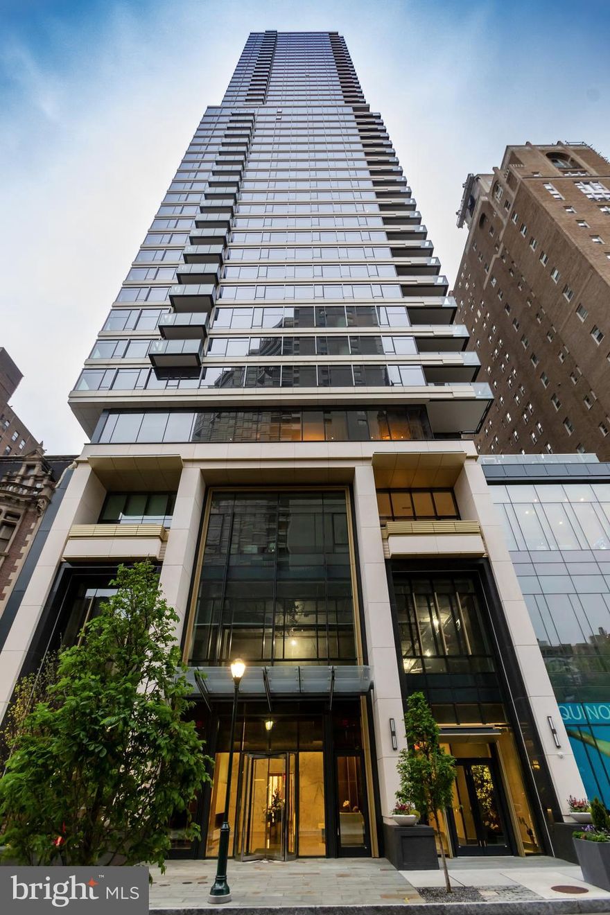 Introducing The Laurel, Philadelphia s newest luxury Condominium and the final residential opportunity on historic Rittenhouse Square.  The Laurel offers "quarter floor" Sky residences, "half floor" Estates and full-floor customizable Penthouses. 
The Sky 4  (S4) located on the North East corner is a dramatic residence featuring expansive wraparound windows framing the panoramic city skyline views. This home features 10 foot ceilings, a split bedroom floor plan and 2 balconies. The gourmet kitchen is adorn with American Grey Oak and Safari Grey cabinets by Hans Krug and flows out to the first balcony and into the open living and dining areas. The appliance package includes a Sub-Zero integrated refrigerator, Wolf gas cooktop, state of the art steam oven and full size convection oven. The oversized kitchen island features White Statuary Quartz counters with waterfall edges, a large under mounted sink, Dornbracht faucet, Signature Seriese dishwasher and under-counter drawer microwave. The intimate owner’s suite with the second balcony offers views of Rittenhouse Square. The principle bathroom is complimented by an expansive shower with Fantini shower fixtures, Antico Scuro marble floors  and surrounded by floor to ceiling porcelain walls.  A comfortable size laundry room with full size Maytag washer and vented dryer make life easier.  Hardwood throughout and prewiring for future blinds and smart home technology complete this magnificent residence.
***One parking space is included in listed price, second parking space is available for additional $100,000***