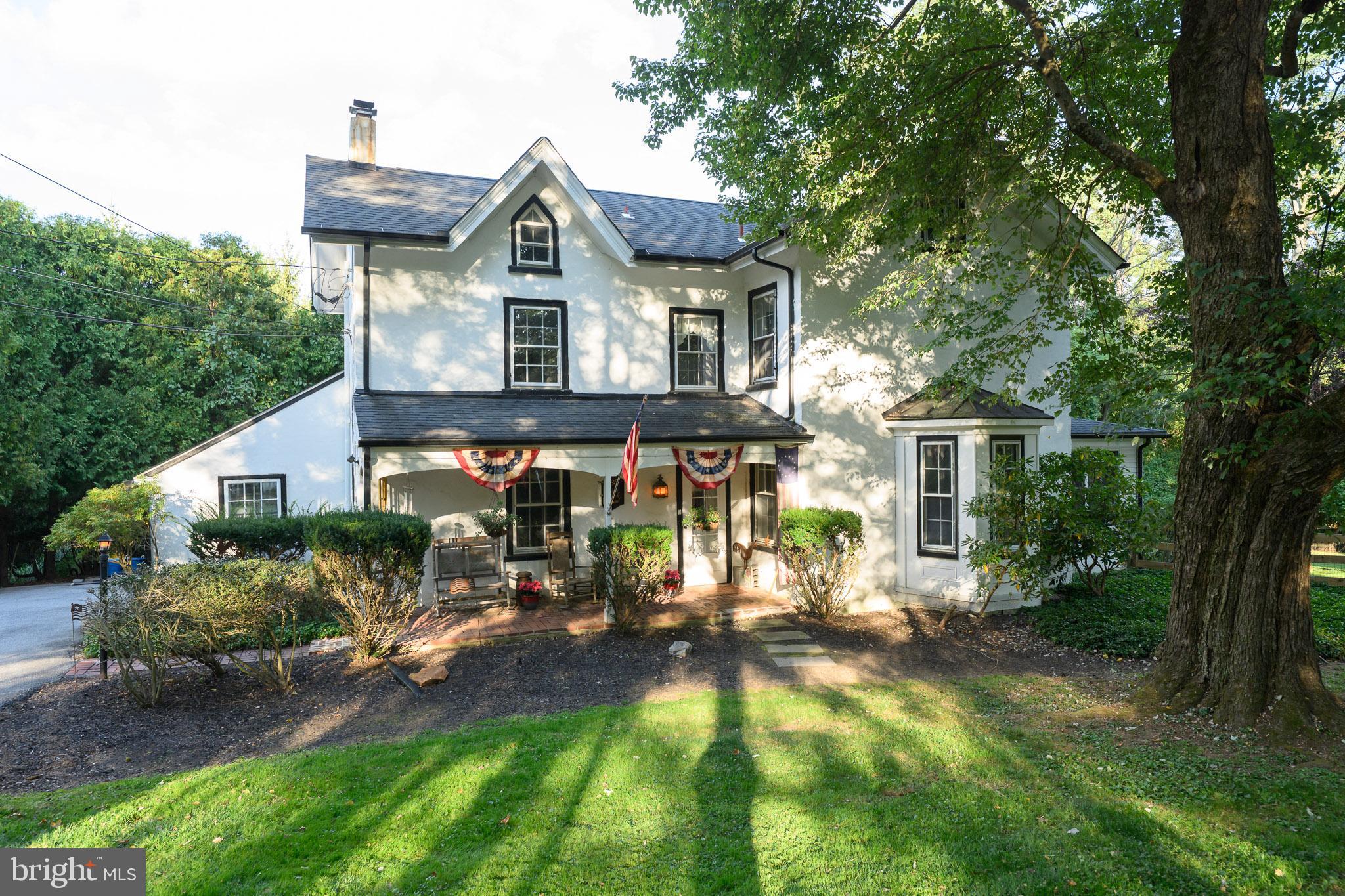 Wonderful opportunity to live in a historic home on 1.5 acres in West Chester School District! The first floor offers ample living space with a living room, dining room, sunroom and kitchen. The kitchen has been updated with a new electric oven, dishwasher, refrigerator and microwave for added convenience. A laundry room with washer and dryer is on the first floor also. The second floor has a primary bedroom, as well as 2 additional bedrooms and 2 full bathrooms. On the third floor you have an additional large bedroom.There are pine hardwood floors throughout the home. Storage is available in the basement. The yard is fenced in and offers an in-ground swimming pool (for an additional fee). Make an appointment today to see this spectacular property!