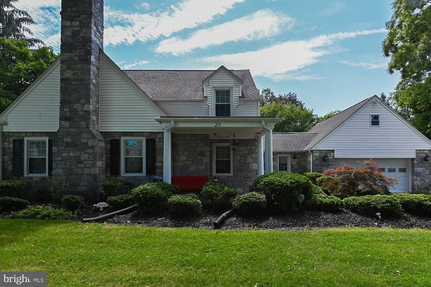 Stunning stone Cape Code style home tucked away on a beautiful .61 acre lot in the desirable Halford Track neighborhood in West Norriton Twp.  The mature landscape welcomes you to the covered front door of this well appointed home.  Just follow the brick walkway to your new home!  Inside you will find character and charm throughout.  A new floor covers the kitchen and breakfast area and compliments the granite counter tops.  Exposed ceiling beams create a warm feeling of home and adds flare to the heart of this home.  The center island offers a breakfast bar for those quick meals.  All appliances are stainless steel and the stove provides gas burners.  From the kitchen you can exit to the front yard, back yard and access the 2 car garage.  A formal dining room adjoins the kitchen and showcases hardwood floors, wainscoting and chair rail.  The main entry door flows into the inviting family room that makes you want to grab your cozy blanket and curl up on the couch!  Wrap yourself in comfort on the pillows of a deep window seat.  Currently a den/flex room is being used as an in-law suite and conveniently located next the 1st floor, full bathroom attractively designed with ceramic tile.  A sun-filled 3 season rooms completes the main level and provides your own private oasis with flagstone floor, wall of windows and ceiling fan. What a fantastic place for winding  down and relaxing.  The second level holds 3 generously sized rooms and a bonus closet/storage room (14x11).  All 3 bedrooms have ceiling fans!  The full bathroom on this level has a tub shower, ceramic tile floors and cabinets under the sink.  A large linen closet is in the hallway.  The finished lower level provides 1,113 sq ft of additional living space to this home.  There is a media area and game room on this level.  You will also find plenty of storage, the laundry room and Bilco doors that leads to the backyard.  Oh, the backyard….the private, treelined, fenced backyard is awesome and perfect for outdoor entertaining.  Barbeque on the brick paver patio, take a dip in the pool, or just play ball on grassy level lot.  This home is a hidden gem and has it all!  Come take a look.