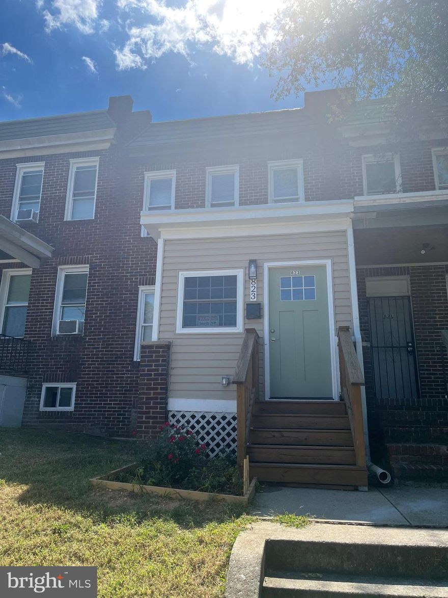 $1,500 SELLING BONUS FOR RATIFIED CONTRACT BY 10/15!!
Stunning Fully Renovated Home in the Heart of South Baltimore – 823 Pontiac Ave.

Step inside this show-stopping renovation where every detail has been designed for modern living with timeless style. Perfectly situated just minutes from BWI, the University of Maryland, UM Hospital, Downtown Baltimore, Curtis Bay, and with effortless access to I-95, I-695, and the 895 tunnel—you’re at the center of it all.

From the moment you enter through the welcoming vestibule—ideal as a reading nook, library, or home office—you’ll feel the wow factor. The spacious living area is bathed in soft light from high-efficiency LED recessed fixtures and framed by cool neutral tones. Underfoot, gleaming maple-finish hardwood floors flow seamlessly through the living room, dining room, and into the chef’s gourmet kitchen.

In the kitchen, form meets function: scratch-resistant granite countertops, high-end GE Monogram stainless steel appliances, and stylish finishes make it the perfect space for entertaining or everyday cooking. Unlike most homes in the area, this level also features a full-sized luxury bathroom and a convenient first-floor laundry with a full-size, front-loading washer and dryer.

Downstairs, discover a versatile lower level—a private oasis that can easily serve as a family room, recreation space, or even a fourth bedroom. It’s perfect for extended family, in-laws, or teens craving their own retreat.

Upstairs, you’ll find three generous bedrooms, each with plush, deep-pile carpeting and a serene, neutral palette. The spa-inspired family bathroom is a true retreat, showcasing gleaming white marble and porcelain tile, nickel hardware, and a luxurious tub/shower combo—the perfect place to recharge at the end of the day.

This home has been meticulously renovated from top to bottom, blending beauty, comfort, and functionality with uncompromising attention to detail. To give you extra peace of mind, the seller is including a comprehensive home warranty at no additional cost.

With its unbeatable location, exquisite upgrades, and thoughtful design, this move-in ready home is priced to sell quickly. Don’t wait—schedule your private tour today before it’s gone!
