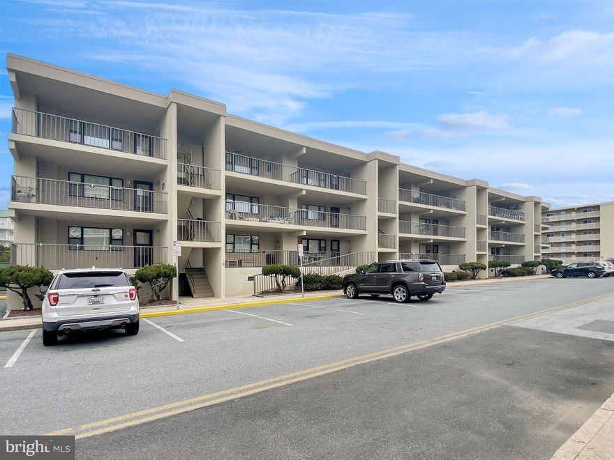 Welcome to Constellation House Unit 301!  Top floor end unit with direct open view of the ocean makes this the best location in this 24-unit, all-masonry building!  Very large semi-private balcony to catch the sunrise in the morning and look the other direction for a great sunset view in the evening.  Exceptionally well maintained and updated unit that has never been rented.   Features open floor plan with Living Room, Dining Area and Kitchen open and ready for entertaining.  Kitchen has updated cabinets & counters and a breakfast bar for three.    Primary Bedroom has large bedroom with king bed, closet and adjoining fully updated bathroom.  Second bedroom has queen bed as well as twin bed with twin trundle beneath.  Completely updated hall bathroom with ceramic tile, new fixtures and more.  Updated flooring, lighting and paint throughout entire unit.  This unit has extra windows due to the end location.  On the balcony, there is a locked closet for all your beach items.  Condo comes with two assigned parking spaces and has an outdoor shower.  Best of all, the condo building is exceptionally well maintained, well managed and well capitalized.  The condo fees are among the most reasonable in the area at $550 per quarter.