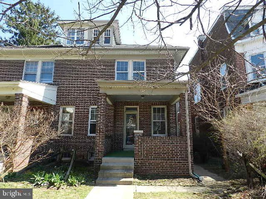 All Brick 2.5 Story Semi Detached Home with Over sized One Car Garage. Featuring: Large LR, DR, EIK with Breakfast nook, 1st floor Lndry, Full concrete Basement, 3 Bedrooms and a full bath on the 2nd floor, 3rd floor is unheated, but has a large finished Room, and a walk in closet.  Natural Wood Trim Throughout the home.  Ton's of character!!!  Build sweat equity.. Possible 4th bedroom on 3rd floor.