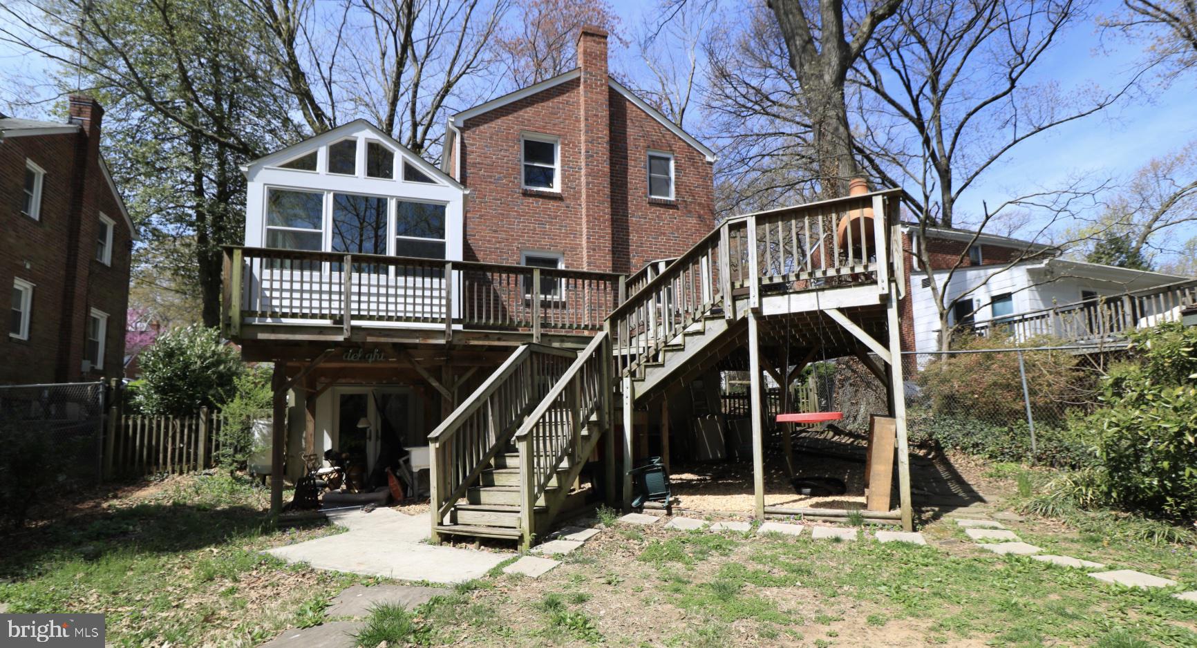"COMING SOON" --- Stunning THREE LEVEL 3 + 2 wooded lot with gorgeous finishes throughout this Classic BRICK Takoma Park property! Front entrance opens to light and bright living room with Exposed Brick wall , separate dining room and glorious sunroom addition!! Updated kitchen with gas cooktop and wall oven, unique wood island, nice sized work station and stainless appliances. Fully finished walk-out basement with large bedroom and full bath, awesome built in closet space and second living room. Two bedrooms upstairs with large full bath. **** Rear wooded and peaceful yard with huge deck, patio and fenced in yard! Easy access to trail system (ACCESS FROM BACK YARD!), local ES schools, shopping, restaurants, commuter routes, DC & so much more!! FRESH Interior & Exterior PAINT In Process.....