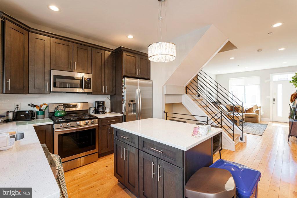 *Available 8/1*
Nestled in the South Philadelphia neighborhood, this gorgeous 3 bedroom, 3 bathroom home boasts super bright and sunny rooms, a modern kitchen with stainless steel appliances and white quartz countertops, a patio, and not one, but TWO private roof decks! As you enter through the front door, you're welcomed with a large open plan living room area that leads to the kitchen which includes a dishwasher, garbage disposal, microwave, gas oven/stove, refrigerator, and an amazing island. From the kitchen, you can access both the outdoor patio that's perfect for a place to store your bike or have a little garden and the finished basement where the washer/dryer are located as well as a full bath. Located on the second floor, you'll find two rooms filled with large windows and incredible sunlight that also host large closets and another full bathroom. The third floor has a mini kitchen area which includes a small refrigerator and sink that leads to a HUGE bathroom with a ton of cabinets, a large shower featuring sliding glass doors, modern black wall tiles and beautiful mosaic shower floor tiles. The bedroom on the third floor is also very large, filled with bright sunlight and has a wall full of closet space. Lastly, make your way up to the fourth floor where you're greeted with two separate doors on either side that lead to their own separate private roof decks, one that has amazing city skyline views, both decks are perfect for sunbathing and BBQing in the Summer and a place to take in the sun with coffee/tea and a book in the Fall.
Lease Terms: Generally, 1st month, and 1 month security deposit due at, or prior to, lease signing. Other terms may be required by Landlord such as last month's rent upfront. $65 application fee per applicant. Tenants are responsible for: electricity, gas (if applicable), cable/internet and $10/mo technology fee. Water is a flat monthly fee of $90. Additional fees or requirements may be applicable for units with Homeowners or Condo Associations. Landlord Requirements: Applicants to make 3x the monthly rent in verifiable gross income, credit history to be considered, no evictions within the past 5 years, and must have a verifiable rental history with on-time rental payments. Exceptions to this criteria may exist under the law and will be considered. Cosigners will be considered.
*Sorry, no pets!*