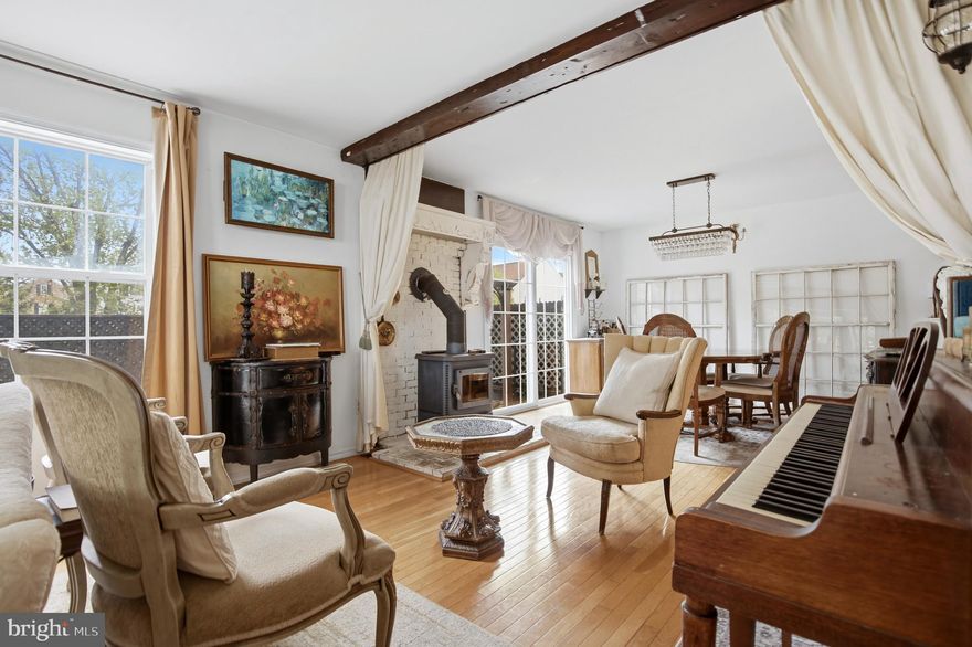 This quiet, cul-de-sac home is an absolute masterclass in eclectic charm and modern functionality. Welcome to 136 Packham Court, a 3 BD/2.5 BA home that is far from cookie cutter. Step inside to a sun-drenched main level featuring warm hardwood floors and an inviting open-concept living and dining area. The living room serves as a cozy sanctuary, anchored by a classic wood-burning stove set against a white brick hearth—perfect for chilly Pennsylvania evenings. The kitchen strikes a balance of style and utility featuring crisp, white cabinets, black hardware, and a crystal chandelier that adds a touch of glamour to your morning coffee. Previously a breakfast nook, the owners built a wall and converted the area to a home office. Future owners can use the space as a walk-in pantry, office space, creative studio, kids' room, and more! Slide open the glass doors from the dining area to discover your private backyard oasis. There is a patio and pergola for al fresco dining, a fire pit lounge, lush landscaping, and an insulated garden shed for those who work from home (but need separation from the house)! A convenient powder room completes the first floor. Upstairs find three airy bedrooms and a hall bath with vintage-inspired details. The primary suite comes equipped with an ensuite bathroom and a walk-in closet. A laundry room with Bosch appliances is also located on the second floor for ease! The expansive finished basement offers a massive secondary living area, ideal for a media room, music studio, or home gym. Central AC. Enjoy the peace of a community-centered location while staying minutes away from Telford’s local shops (hello, Landis Market) and parks. Commuters will appreciate easy access to Route 309, Route 113, and the Pennsylvania Turnpike! Sellers would prefer an early July settlement.