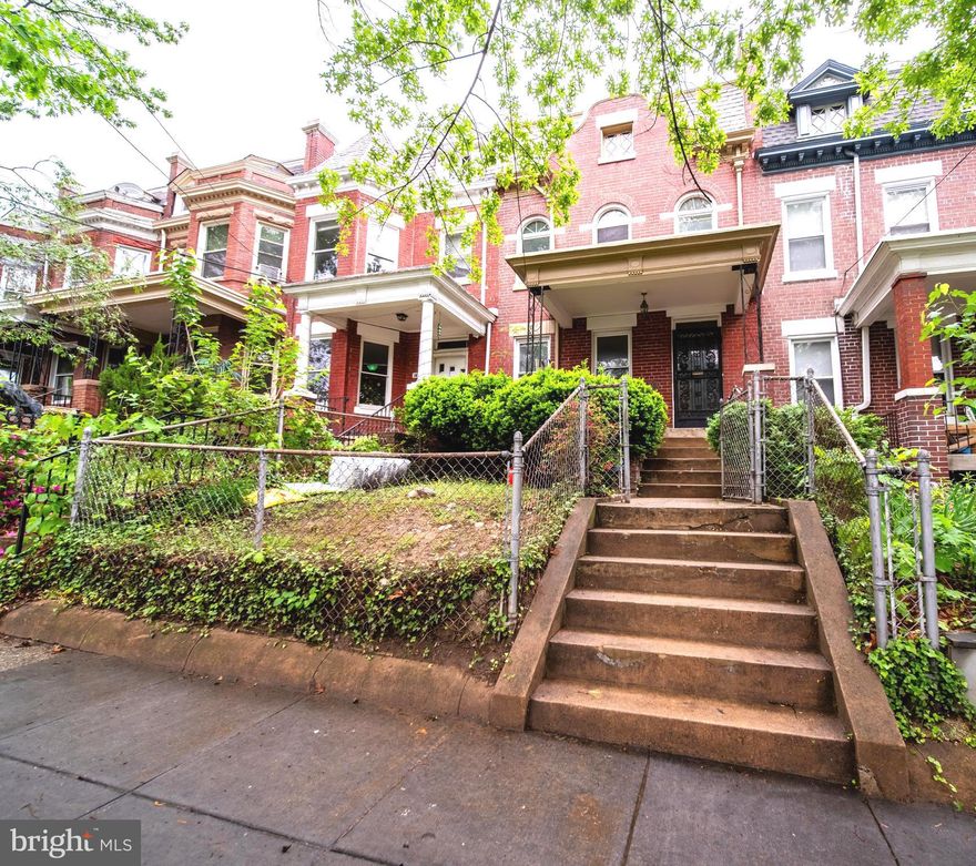 ***First Open House Saturday From 12:00 to 2:00 and Sunday from 2:00 to 4:00!***
Discover an incredible opportunity to restore and reimagine a classic 1912 Petworth rowhome in one of DC’s most vibrant neighborhoods. Located at 1415 Allison St NW, this 3-bedroom, 2-bath property offers generous living space across three levels with over 2200 sq ft, filled with original character and ready for transformation. While the home requires some updates, its solid structure, spacious layout, and charming brick exterior provide a strong foundation for a stunning renovation.

Set on a deep lot with its own off-street parking garage, the home also features a sizable backyard perfect for entertaining, gardening, or expansion. Just blocks from Sherman Circle and the Georgia Ave/Petworth Metro, this location offers the best of city living—access to green spaces, restaurants, and public transit—all while nestled on a quiet, tree-lined street. Whether you're an investor or an ambitious homeowner, this is your chance to bring new life to a home with classic DC bones and unbeatable potential.