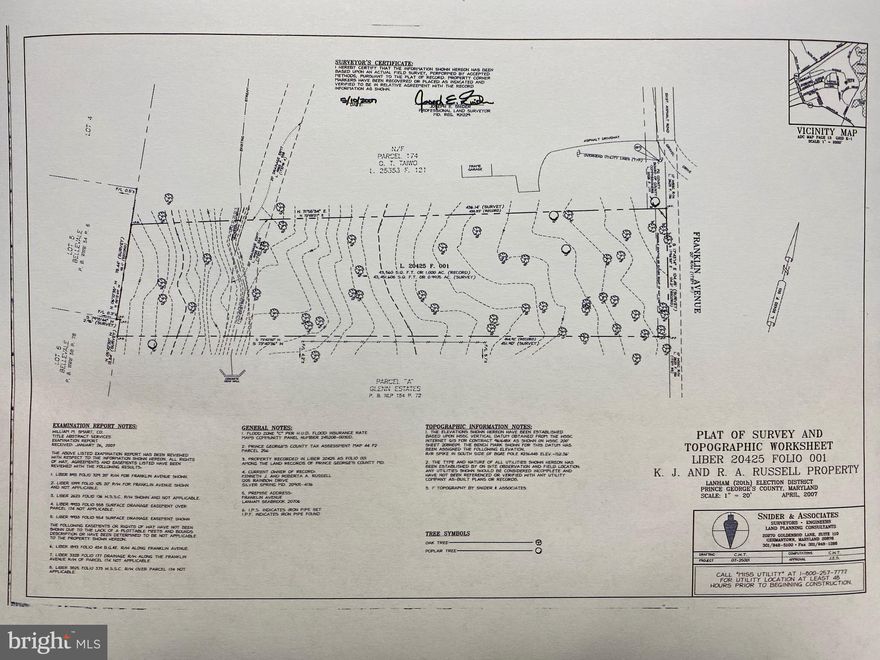 This 1.0-acre residential lot offers a rare opportunity to build your custom dream home in a quiet setting, surrounded by mature trees and nestled within a charming neighborhood.  Located at the end of Franklin Avenue, this lot provides both privacy and convenience, just minutes away from Route 50 and I495, placing you within easy reach of Washington, DC, Annapolis, and Baltimore.  With no Homeowner's Association, you will have the flexibility to design and build a home that fits your needs.  There is also access to Public Water and Sewer.  Don't let the opportunity to own this beautiful lot pass you by.