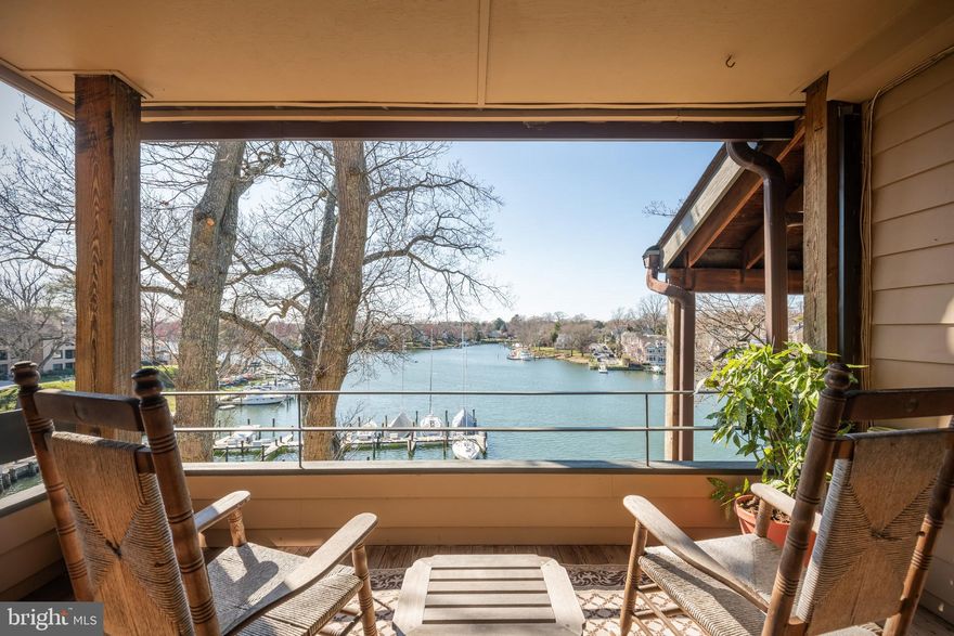 Amazing waterfront opportunity on SPA CREEK IN EASTPORT! Perfect for weekend get-a-ways or a primary residence. Enjoy gorgeous sunsets on your private balcony as well as all the boats and activity on Spa Creek. This 1,052 square foot condo features one bedroom, one bathroom, and an additional loft area offering space for an additional bedroom or office. The great room and dining area have hardwood flooring. This condo has a new HVAC system, new windows, sliding glass doors, updated bathroom, new washer and dryer, and an upgraded electrical panel. Amenities include community clubhouse, outdoor pool, tennis and pickleball courts, EV charging station, and Kayak/Canoe storage racks. The dock and deep water pier are owned by the Community and are available for yearly rent.  A short water taxi ride takes you to downtown Annapolis. Easy living in one of the most sought after locations in Annapolis. Call TODAY for your private tour and start enjoying all waterfront living in Annapolis has to offer.