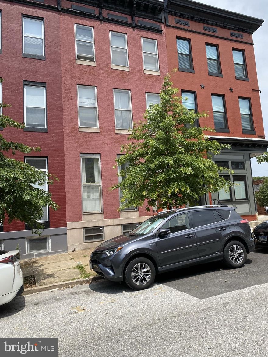 Investor's Delight! Zoned as a 3-dwelling unit. 4 Level rowhome in Greenmount West.  2 bedrooms and 1 full bath on the 2nd level and another 2 bedrooms and 1 full bath on the 3rd level. Unfinished basement. Tall ceilings and windows. Ready for your renovations! Cash and Rehab loans only.