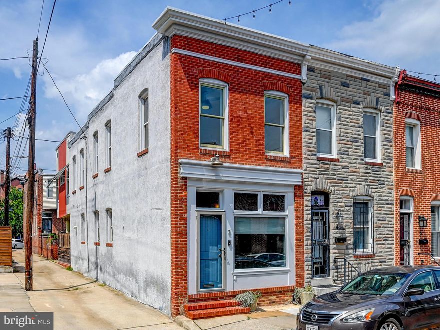 Beautifully updated 2 bedroom 2 bathroom townhome right by Patterson Park! Natural light streaming through your many windows for this end of group townhome with bamboo flooring throughout, large updated chefs kitchen with peninsula, tons of cabinet space and countertops, and stainless steel appliances. Charming living room which opens to secluded fenced in patio space. The yard is great for summer time entertaining or pets. The fence could be taken down to create one car parking if desired. The primary bedroom is spacious with an attached  over sized walk in closet and laundry, primary bathroom with large soaking tub and charming tile work. Second bedroom has a dedicated bathroom as well. Full size storage area in the basement with existing B-Dry waterproofing system.  NEW dishwasher, HVAC 2021 and NEW washer & dryer 2022. This home is move-in ready for its next owner. It could be you!