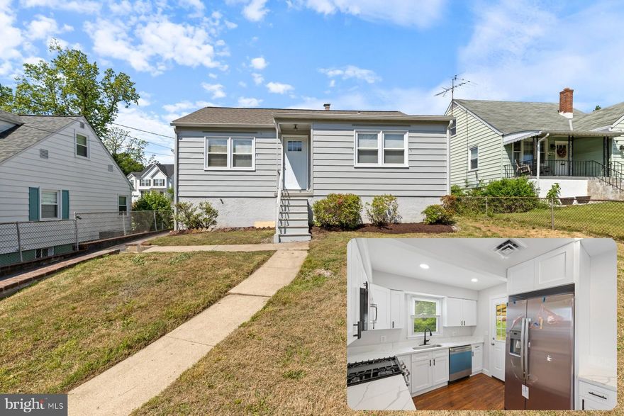 Renovated 3 Bed/2 Full Bath Rancher with solid hardwood floors throughout the main floor!  This wonderful home offers spacious bedrooms, high end renovated bathrooms, a large fully finished basement and a brand new kitchen with ss appliances/quartz countertops/white shaker cabinets.  Outside you will find a detached garage, paver patio, a covered rear porch and large yard!!
