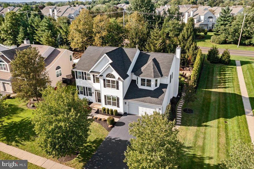 Nestled within the coveted development of North Pointe in bucolic Solebury Township, this splendid home embodies the essence of modern luxury living along with an incredible amount of upgrades!!  Incredible primary suite with two walk in closets, sitting room and sumptuous HUGE full bath.  Three additional and spacious bedrooms, newly updated hall bathroom, and elegant wood floors, every detail has been thoughtfully designed. The heart of this home is its gourmet kitchen, complete with a fabulous island that seamlessly connects to the inviting great room, where a warm gas fireplace beckons for cozy gatherings. Step outside through the sliding glass doors and you'll discover a private oasis in the fenced-in backyard. Here, a stunning in-ground heated pool awaits with fabulous waterfall, accompanied by a built-in barbecue and ample space for entertaining under the open skies. The fully finished basement boasts a theater room with sound proofing and incredible media/entertainment system, adding an extra layer of entertainment to this remarkable residence. With its prime location in the acclaimed New Hope Solebury school district, this property is the epitome of luxurious family living.  New roof and skylights, 2021; Entire new HVAC system 2020 and 2022; both full baths updated 2023; windows have ALL been replaced in 2015 and 2019;  Family room and all guest rooms new carpeting in 2023; brand new pool pump September 2023; Wood floors installed in ALL of main level (except for  new carpeting in family room) and in upstairs hallways including stair treads.  NOTHING left for a buyer to do except move right in!!