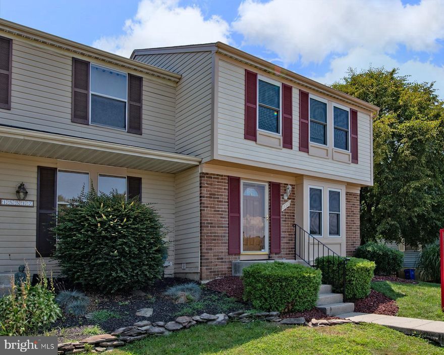 Welcome to Oak Pond, a well established community in Bowie with lots of greenspace and proximity to major commuter routes (301/50/Collington) and Andrews Air Force Base.  This community backs to Allen Pond Park, has very low HOA fees, and provides easy access to shopping and recreation. This end unit townhome has been recently updated. The kitchen offers opening to the family room and has been upgraded with newer appliances, granite countertops and mosaic tile backsplash.  The family room opens onto the deck - recently refurbished with brand new pressure treated lumber with a great view of grass and trees. Below the deck is a fenced yard with patio area and a shed for storage.  Enough space for pets and family, and yet not much yard work for you!Upstairs there are two bedrooms including a master with en suite bathroom. The master bathroom has been completely redone with new shower tile, glass shower doors, and sleek vanity. The upstairs level and the stairs feature wall to wall carpet which has been recently cleaned and is in good condition. The lower level is currently used as a guest suite and the recreation room can be a third bedroom or an entertaining area. The lower level has a full bathroom and a laundry room. The wood burning fireplace has a beautiful stone facade with a  sliding glass door that opens out into the patio and yard area.