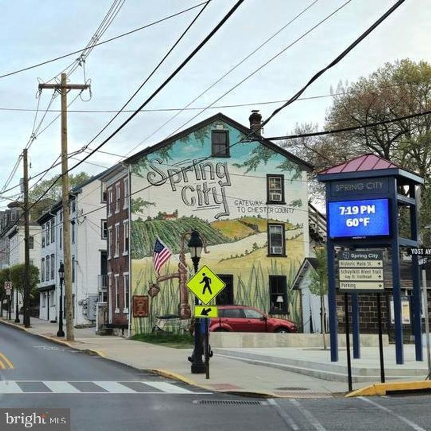 RARE investment opportunity located along Spring City's Main Street! The rental potential is endless! This iconic building is the publics welcome sign into the borough! 126 N Main St is fully-leased and ready for its next property owner. Property has approved plans to be a 5-unit building, first floor commercial (approved plans, not built), with Four 1-bedroom units with 1 car garage. The mural has a 10 year policy with about 8 years left. A brand new parking lot was installed in 2023 by the borough, adjacent to the building. Building Plans, SPD, LPD, Proforma will be provided by listing agent. All units are tenant occupied and will need 24 hours notice to show. Listing agent will be present with all showings. Property owner pays for sewer, trash. Tenants pay all other utilities (water, electricity, wifi/cable). Unit 1 $1200 per month, Unit 2 $1250, Unit 3 $950, Carriage House $1050. 2 other properties for sale 2 unit in Spring City and 6 unit in Pottstown MLS#  PACT2091724 & MLS# PAMC2134488
