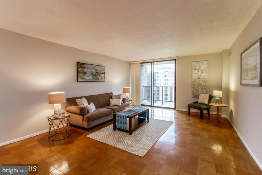 ALL UTILITIES INCLUDED 1BR/1BA in elevator building in the heart of Rockville downtown, walkable to town center, grocery stores, shops, restaurants, movie theater, library, weekend farmer's market. 870 sq ft spacious comfortable living, two south facing balconies with panoramic view. Free laundry on each floor. One underground garage space included in the rent. A quick 3-min walk to Rockville Metro station, bus stops, bike share; easy commute to NIH or DC; minutes to I-270.