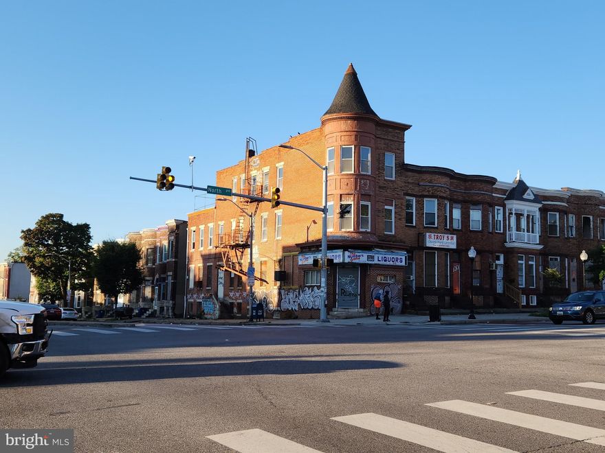 ONLINE AUCTION: Bidding begins 11/8 @ 10:00 AM. Bidding ends 11/12 @ 11:40 AM. List Price is Suggested Opening Bid. Deposit: $20,000. 3 Story Corner Storefront located in the Sandtown-Winchester area of West Baltimore. JUST MINUTES to Coppin State University & the Penn North Metro Station. PRIME LOCATION! Located on the corner of two major traffic arteries - W North Avenue and N Fulton Avenue. The property is zoned OR-1*.