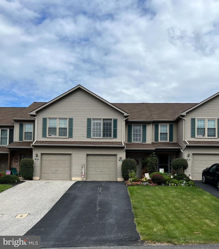 Enjoy maintenance-free living in this beautifully, well-kept townhome in Dallastown School District. 
This three bedroom, two and a half bath home, offers plenty of space! Walk right into an open concept living room, kitchen, and dining room on the main floor, which also includes a private half bath. From there you can step out onto a cute little back patio, where you can enjoy some additional entertaining space. This townhome has an attached 1 car garage that you can access from the main floor, and a paved driveway that fits 2 additional parking spaces. 
Upstairs on the second floor, you will find a large master bedroom with a master bath.  The second floor also offers another two nice sized bedrooms, a laundry room, and an additional full bath.
This home has a newer water heater, electrical panel, and HVAC system! 
Off-street parking, with overflow parking area directly across from property for your guests!