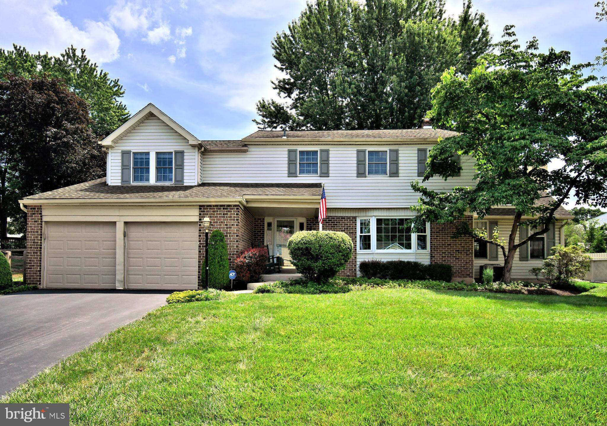 Welcome to 718 Champlain Drive -an exceptionally well maintained 5 bedroom 2.5 bath home in the sought after neighborhood of Cannon Run and convieniently located in King of Prussia with the award winning Upper Merion School District . Step inside from the covered front porch to a welcoming foyer that leads to the updated kitchen . Beyond the kitchen is an enclosed sunporch surrounded by windows , complete with its own fireplace. Kitchen features: double ovens, solid birch cabinets, brand new countertops, pantry and large center island that opens into the great room. The great room boasts a full wall ( all brick) raised hearth gas fireplace with sliding glass doors leading to a private patio outdoor living area- great for relaxing and entertaining. Main floor also includes a powder room, laundry room and new washer and dryer that will be included. From the dedicated home office thats ideal for remote work or quiet study you'll be able to get great views of the manicured back yard. In addition to the great room there is also a spacious formal living room with gleaming hardwood floors. A formal dining room addition completes this floor with vaulted ceiling , exposed beams and fireplace - such good atmosphere for holiday gatherings and entertaining. The upper level is your traditional Colonial style home with main bedroom and remodeled bath , recently updated hall bath and 3 additional good sized bedrooms along with an additional 5th bedroom ! The spacious 5th bedroom has soaring ceilings a versatile space perect for guests, a private retreat or even a second primary suite. The lower level has a full unfinished basement currently used for storage with potential for future finishing. Additional features of this wonderful home include new wood flooring in the great room, 3 gas fireplaces, freshly painted garage, fenced in yard and outdoor storage shed. This walkable neighborhood is conveniently located near major transportation, King of Prussia Mall, I-76, 476 and PA Turnpike. Just a few minutes drive from Historic Valley Forge National Park, Wegmans Town Center and Upper Merion Community Center with outdoor pools. Just a few blocks away from the newly built award winning Caley Road Elementary School. This amazing home truly has it all -be one of the first to see it this weekend at the open houses on Saturday 11-1 and Sunday 12-3.