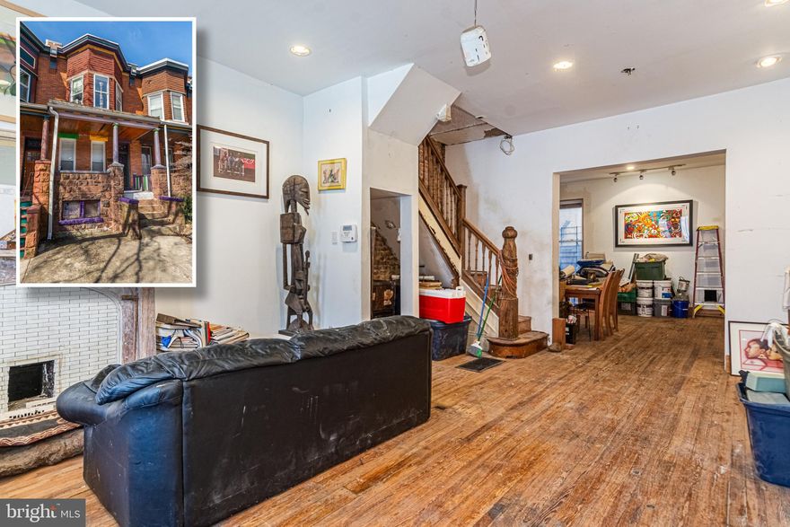 CLASSIC CHARLES VILLAGE ROWHOME WITH OVER 1,800 SQ. FT. OF LIVING SPACE AND OFF STREET PARKING!  Property needs work but has tons of potential!  Main level features a spacious living room, separate dining room, a half bath, and an updated kitchen with ss appliances, upper level with 3 large bedrooms and 1 full bath, full basement that's perfect for storage, and off street parking for multiple cars! Located in Charles Village Special Benefits District. Close proximity to Johns Hopkins University, the Baltimore Museum of Art, The Waverly Farmers Market, and Baltimore's Penn Station.  Sold As-Is!