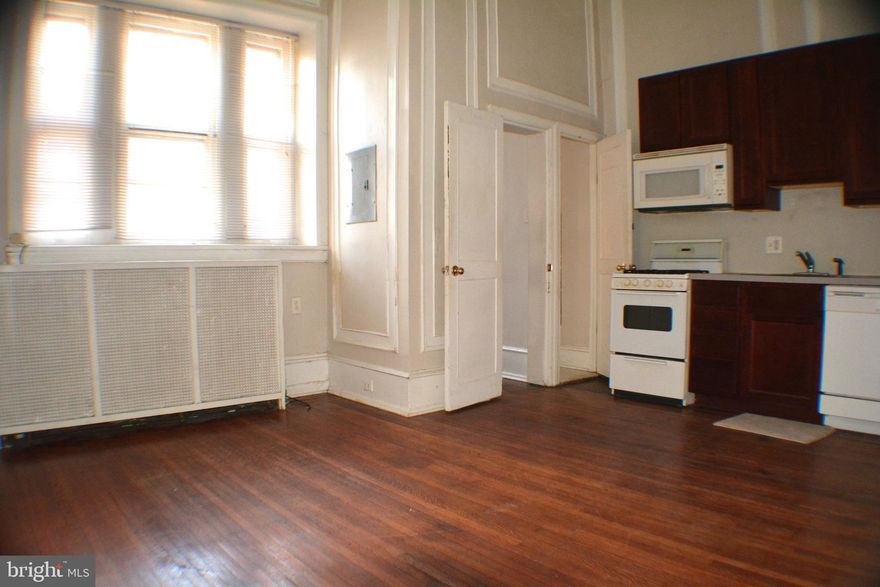 Spacious, first floor, one bedroom apartment in Germantown available June 1. Heat, hot/cold water and cooking gas included in rent. Tenant just pays electric. Off street parking included as well. Hardwood floors throughout. Open concept kitchen with dishwasher, microwave and gas range. Coin-op laundry in building. Contact listing agent for applications, showings and the video tour. Good credit over 650 is required. First, last and one month security due at lease signing. Cat friendly.