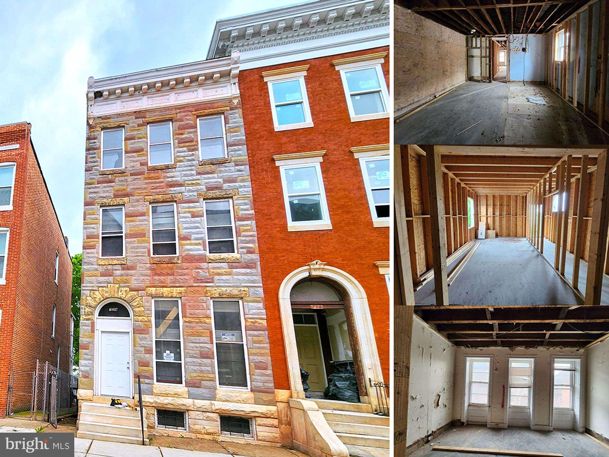**Endless Potential in a Prime Location!**
FYI- There is a single key in the lockbox that is for the basement entry located on the side of the building. SOLD AS IS
Tour Property with Caution!!!!!!
Basement can be accessed from the outside door the left side of the property. You must contact seller's agent to gain access to the basement.
This expansive 4,000 sq. ft., 3-story property is currently R8 zoned as a single-family home but framed for multi-family conversion, making it a fantastic opportunity for investors or developers. With solid bones and incredible potential, this property is situated in a thriving neighborhood close to major attractions and conveniences. Just minutes from the MARC Train, University Hospital, M&T Bank Stadium, Camden Yards, and more, this location offers excellent accessibility and investment potential.
**Property is being sold as-is—bring your vision and transform this space into something extraordinary! **