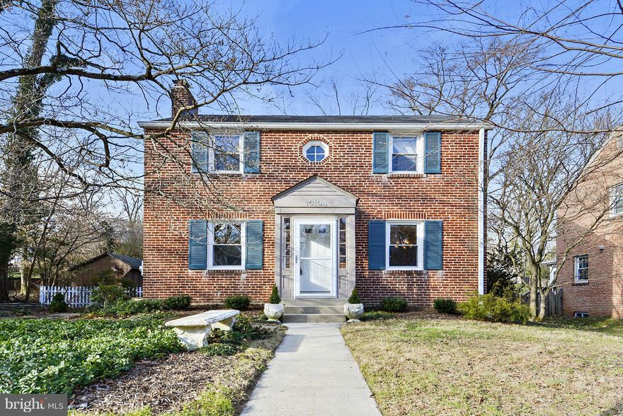 PRISTINE colonial in sought-after Woodmoor neighborhood with fresh paint and gorgeous hardwood floors. Kitchen features granite counters & cherry cabinets. Gorgeous glass enclosed shower in the upstairs bathroom. Basement is freshly renovated with new carpet and paint. Charming fenced yard with garden, patio, & deck. Home sits adjacent to the Northwest Branch nature trails.