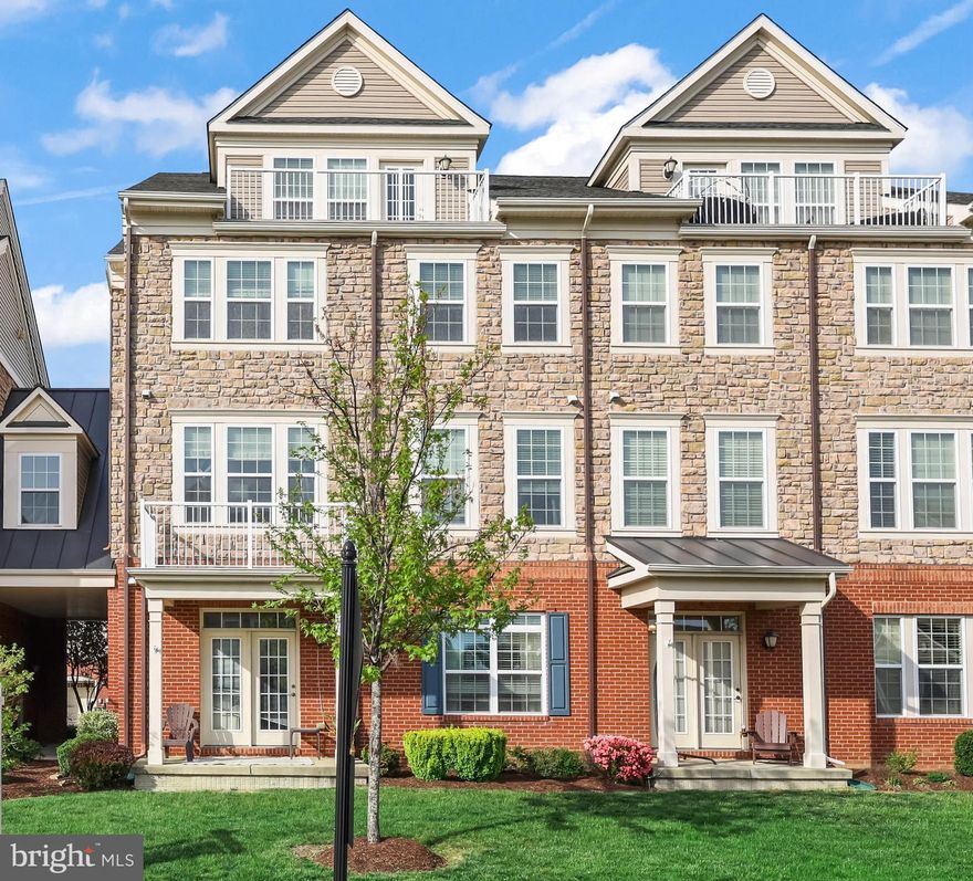 Views!! Rooftop terrace with gorgeous views! Location!! Amazing price!! This home has it all!! Welcome to this beautifully updated, light-filled townhome in the highly desirable Preserve at Goose Creek, in the sought after 20148 zip code in Loudoun County.  From the moment you step inside, you’ll notice how thoughtfully this home is designed to capture natural sunlight throughout the entire day, creating a warm and inviting atmosphere from morning to evening. Freshly painted with brand-new carpet, this home is truly move-in ready. This open concept home welcomes you with all the upgrades and finishes, including exquisite granite countertops, elegant crown moldings, bright recessed lighting throughout, and a luxurious kitchen boasting stainless steel appliances with a gas stovetop and a layout perfect for cooking and entertaining. One standout feature of this home is the stunning four-level balcony/terrace. Enjoy your morning coffee or unwind in the evening on your private, penthouse-style terrace, taking in peaceful, scenic views—a rare and elevated experience that sets this home apart. Beyond the home itself, the community offers an exceptional lifestyle that buyers will truly appreciate. This is a safe, friendly, and beautifully maintained neighborhood filled with greenery and walking paths throughout. Just right outside, you’ll find multiple playgrounds—including one conveniently located near the pool and another just behind the neighboring homes—as well as tennis and pickleball courts nearby. A Montessori school (serving ages 6 months to 6 years) is tucked into a quiet, low-traffic area of the community, adding to the neighborhood’s charm and convenience. The green space behind the homes near the garage offers easy outdoor enjoyment—conveniently close yet thoughtfully positioned to avoid unwanted noise. Residents enjoy a vibrant yet peaceful environment with access to pools, parks, trails, and nearby shopping and dining. Beautiful new new Ashburn recreational and community center with a great swimming pool, gym, and EV vehicles charging is just 1 mile away. With its ideal location near major commuter routes (Route 267), a bus stop in the neighborhood, the Silver Line Metro, and Dulles Airport, this home offers both tranquility and accessibility. It does not get much better than this, schedule a showing today!