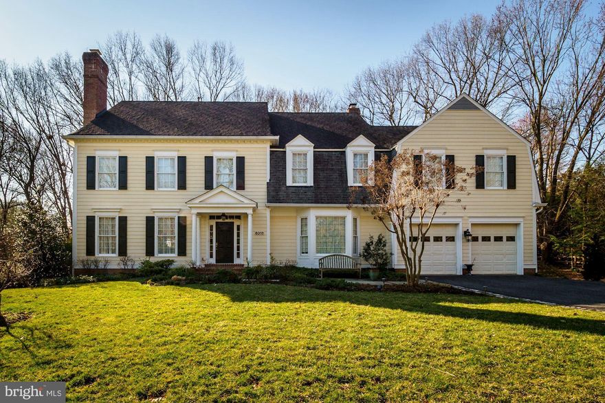 Don't miss this absolutely beautiful, superbly constructed, Dick Ashley colonial on a private cul-de-sac just steps from Carderock Springs Elementary and a short bike  ride to the Carderock Springs Swim/Tennis club.  This handsome, clapboard colonial offers wonderful natural light,  9' high ceilings, big windows, custom built-ins and one of the best floor plans you can find with generously proportioned rooms on all three levels.  Enjoy the coveted open Kitchen/Family Room with a center island, a fireplace and access to a private deck overlooking woods.  The main level library is large with a two full walls of built-ins including a work desk.  Upstairs you will be awed by the fantastic Master Suite with a Sitting Room/Nursery, dressing area, Master Bath and big closets; three other well-sized bedrooms and two full baths PLUS an upstairs laundry.  How great it that??  The daylight, walk-out lower level is comprised of a recreation room with a fireplace and wet bar,  access to the rear yard; an Au Pair/Guest Suite, Full Bath and storage rooms with potential finished space.  Move in ready...Here's an opportunity you don't see every day.  Make sure you don't miss this one!!