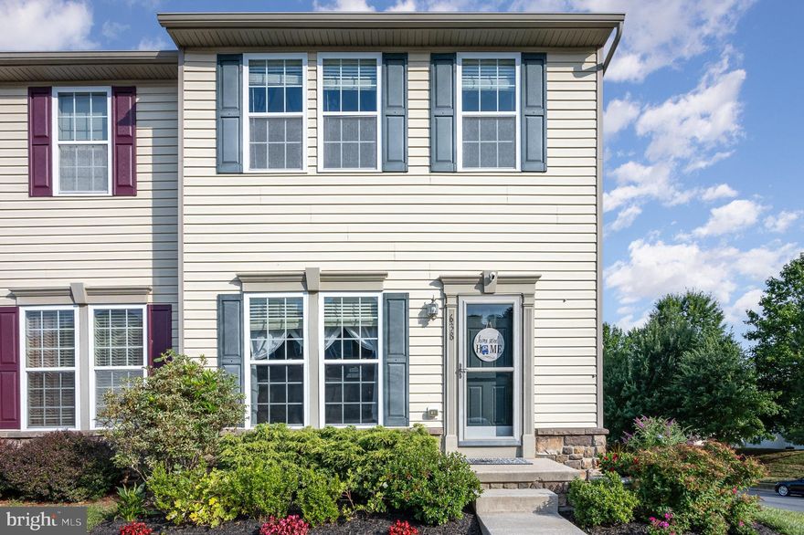 WELCOME TO 638 TANTALLON CT  - Located in the highly desirable neighborhood of Monmouth Meadows*This beautiful END OF GROUP townhome/condo features 3 bedrooms, 2 full bathrooms, 2 half bathrooms & 3 finished levels of living space to include A BUMP OUT ON ALL 3 LEVELS*The main level includes a spacious living room, large eat-in kitchen  featuring 42-inch cabinets  NEW  stainless steel appliances & a pantry*The upper level has 3 bedrooms & 2 full bathrooms* The primary bedroom has a private bathroom with a soaking tub, separate shower, double vanity, and TWO walk-in closets*Enjoy the large walk-out basement with a family room, 1/2 bathroom, additional storage, and an bonus room ideal for a possible den or office*Maintenance free deck, fenced in yard, beautiful patio & hot tub included*UPDATES INCLUDE FLOORING, AC UNIT, FENCE, PATIO & 1 YR OLD ROOF* Community amenities include a swimming pool, a fitness center, and walking trails. Enjoy being conveniently located near local parks, shopping, dining, and Bel Air schools.