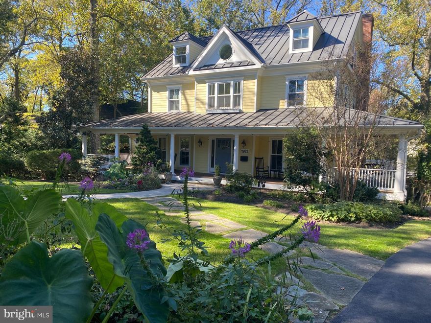 Located on two lots in the heart of Franklin Park, between two of the most desirable streets on a half-acre lot that spans Massachusetts and Virginia Avenues.  One of the nicest lots in Franklin Park, McLean. Centrally located within a twenty minute drive to Washington DC and fifteen minutes to Tysons Corner. This custom home was designed by well-known architect Robert Mobley.  The house has been completely updated with high end finishes and ready to move-in.  Wide wrap-around mahogany front porch with ample outdoor sitting space.  Whole house metal roof with superior weather resistance and low maintenance.   Extra deep two and a half car heated garage, attached to house via lighted covered walkway.  Total garage space 27x33.  Updated kitchen with 6 burner Wolf stove and new heavy-duty Thermador refrigerator.  Large island with overhang for four stools.  Spacious adjacent living room with built-in entertainment center and custom stone fireplace. Formal dining room with large windows overlooking the front wrap-around porch.  Main level includes a separate parlor with a gas fireplace and built-ins.  Also on the main level is a bedroom/office with access to the front porch.  A large walk-in pantry/ mud room located near the kitchen.  



Second level features three bedrooms (all hardwood flooring) all with en suite bathrooms and walk-in closets.  Primary bedroom includes two separate closets with upgraded shelving.  Third level includes two large bedrooms with a bathroom in between.  Lower level features a separate living area with potential as a separate apartment, including a full kitchen (2 burner cooktop/microwave oven, full-sized refrigerator, dishwasher and washer/dryer), spacious bedroom, living space and one and a half bathrooms.  Also on this level is a media room, with wet-bar and built-in wine/beverage cooler. Tons of storage.  Lower level is a walk-out with lots of windows and french doors leading to the backyard.  



French doors from the living room lead to an extra large, low maintenance Brazilian walnut deck with grill gas lines installed.  Deck overlooks a huge flat back yard with towering Oak trees lining the property border offering privacy and shade.  Beautifully landscaped with a stone patio and built-in fire pit.  



Except for the lower level, the entire house is powered by a 9 zone low maintenance, energy efficient radiant floor heating system.