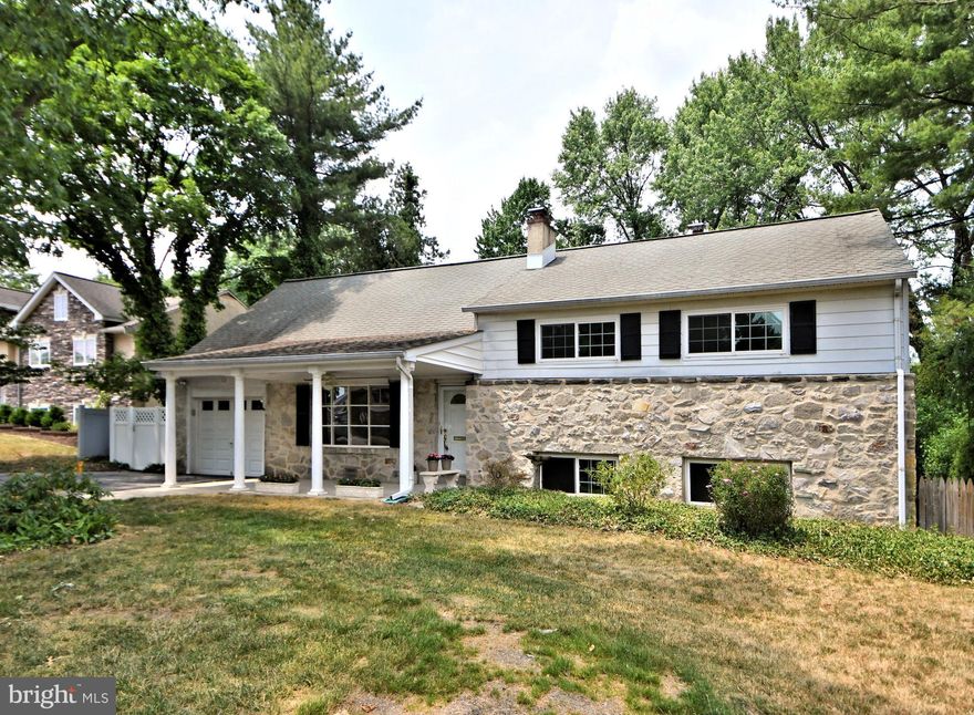 Welcome to 569 General Knox Road- a spacious ( over 2800 sq. foot)  stone front split level with custom covered front porch located in the desirable Lafayette Park section of King of Prussia. The FIRST floor has hardwood flooring in the Living room and Dining room recently refinished to expose the glowing original harwood floors. The eat in kitchen with many added cabinets includes all appliances . Sliders off the formal Dining room lead to the wall of windows sunroom overlooking the Anthony Sylvan inground pool area lined with built in benches for seating. The first floor is complete with a one car oversized attached garage with entrance thru the sunroom. The SECOND floor has two generous sized bedrooms and a main bedroom with its own bath and a full hall bath with ceramic tiling. On the UPPER level you'll find 2 additional bedrooms or it can be used as a master suite with sitting room or nursery.  Full ceramic tiled bath, walk in closet and walk up attic access on this level as well. The LOWER level has a freshly painted family room with brick raised hearth wood burning fireplace, powder room and large laundry room  with room for ample storage and access to side yard. Additional pluses of this home include an updated electrical panel, ceiling fans in all rooms,  A/C is 2 years old and heater estimated at 10 years and all appliances included! The location offers an abundance of restaurants, fine dining, entertainment, shopping, community parks , ball fields,  seasonal concert under the stars and Upper Merion farmers market.  Close to King of Prussia Mall, Upper Merion Twp's 70,000 sq ft Community Center (check out on Upper Merion Twp website), Public Pool, Public Library and nearby Upper Merion Schools. Just a short distance to Valley Forge Park and multiple hiking trails. All of this and low taxes. Convenient access to major routes (202, 422, I-76, PA Turnpike). Move right in -property is vacant and easy to show!