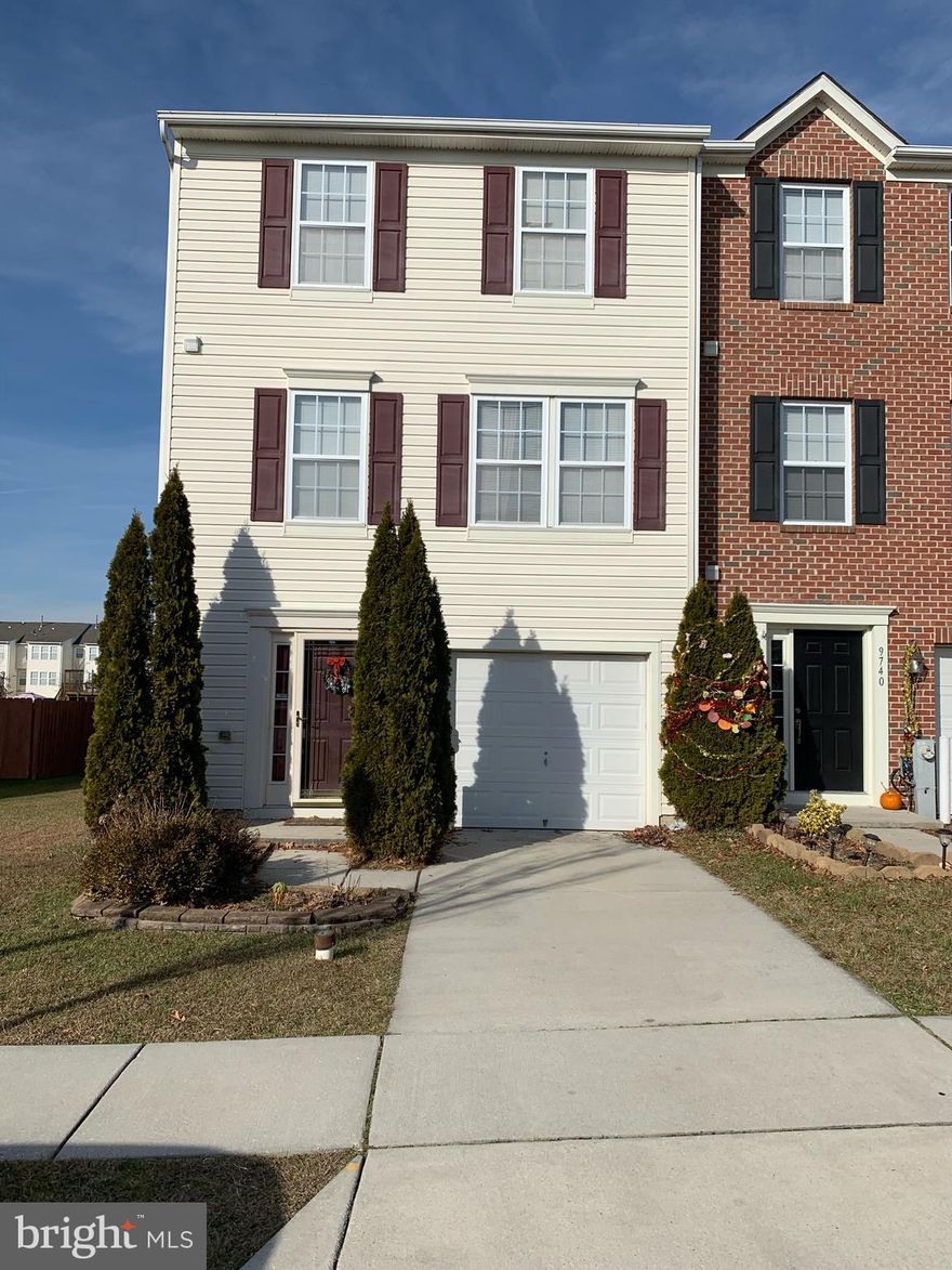 3 level garage town house in Middle River! 3 bedroom, 2 full and 1 half bath house in move in condition.  Open floorplan.  Spacious kitchen with island and stainless appliances.