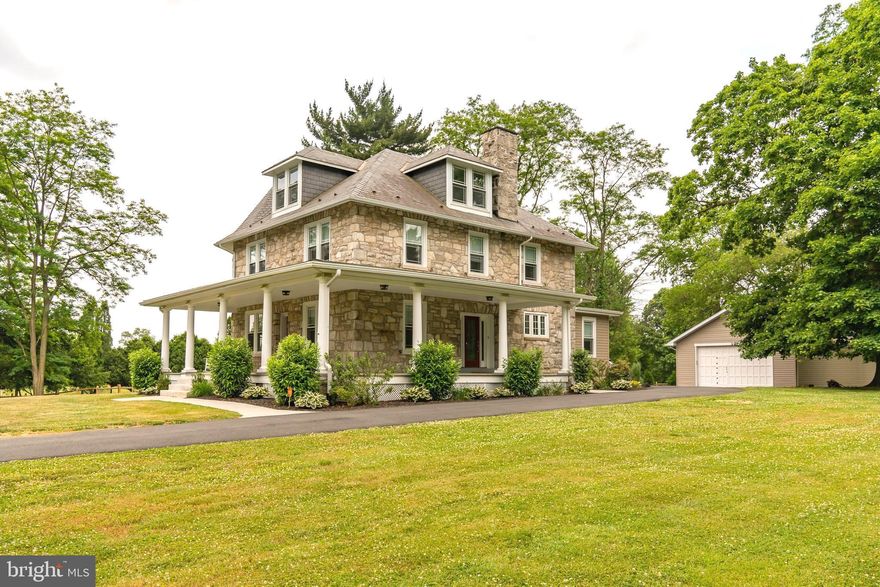 Picture yourself heading up the driveway pulling into your 6 car garage.  You're glad you dropped the top to enjoy the warm summer breeze flowing through the glorious trees.  You found your place in the world steeped in history in picturesque Chadds Ford Township.  (Please do not drive up until you have a confirmed appointment)

The historic Brinton 1704 House is across the street and the 71 acre Brinton Run Preserve, just steps away at 20 Oakland Drive, West Chester PA.  

Built in 1900 and meticulously renovated by J Stevens  in 2021 from top to bottom including new septic, expanded well and new windows with Smith and Noble custom shades, modern kitchen with Bosch refrigerator, and 3 beautiful new full baths, plus a powder room. This thoughtful renovation, added living space with the finished basement  and  the 4th floor attic made into a lovely bonus room that could serve as a guest room or studio with fabulous views. You decide!  

You're just a short drive to Route 1, Downtown West Chester, Wegmans and the new Crumbl cookies.
Pack your bags and don't forget to register for school in the highly rated Unionville Chadds Ford school district, if needed.  Floor plans available.   Seller is relocating for work. 

Fun Facts about the property:
 The 4 stall stable behind the garage was home to a few Quarter Horses including April and Starr.  Once upon a time, there was a landscape nursery next door. Neighbor asked permission to "temporarily" plant some trees he was selling. We assume they did not sell, thankfully!
The stained glass window on the staircase was added around 1940.  Details unknown.
The current residents enjoy morning walks to the lake at Brinton Run Preserve.  We hear it's magical!
You can still see hints of the original house, including the pocket door in the dining room.