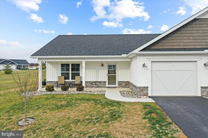 Welcome home to this beautiful PRACTICALLY NEW Villa in the highly-sought after community of Cardinal Pointe! This home is so beautiful, it shows like a model!  This impeccably maintained two bedroom,  two bath  villa is  thoughtfully designed  with a gorgeous sunny open floor plan, and seamlessly blends style with  easy one-level living. At  the heart of the home is the spacious modern kitchen, complete with granite countertops, a generous island, pantry, amble cabinetry, and stainless-steel appliances—perfect for both cooking and entertaining. The bright living and dining areas flow seamlessly to the screened porch for quiet evenings and a charming front covered porch for morning coffee. The primary suite offers a roomy ensuite, with a stand in shower, double sinks, and a massive closet! The additional bathroom and bedroom are also both of amble size! The best part is this home is an end unit with a large corner lot! All of this, as well as easy access to major commuter routes, shopping, dining, gas stations, and medical buildings.