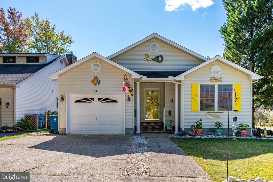 Welcome to this stunning single-level waterfront rancher in sought-after Ocean Pines! This beautifully maintained 3-bedroom, 2-bath home blends coastal charm with modern comfort and offers a garage and private backyard oasis featuring a rear deck with built-in pool overlooking the water, floating dock, and private pier — perfect for kayaking, crabbing, or simply relaxing by the water.

Step inside the foyer with gleaming hardwood floors and chair rail molding leading to the inviting living and dining room combo with hardwood flooring, gas fireplace, ceiling fan, and chair rail accents. The gourmet kitchen boasts granite countertops, a glass tile backsplash, breakfast bar seating, luxury vinyl plank flooring, recessed lighting, stainless steel appliances, oversized pantry, and a convenient laundry closet.

Enjoy year-round comfort in the all-seasons room with cathedral ceiling, walls of windows, and passthrough to the main living area — ideal for morning coffee or entertaining while taking in serene water views. The primary suite features LVP flooring, a ceiling fan, walk-in closet with barn door, and a private ensuite with walk-in jetted tub and separate shower. The additional bedrooms are equally inviting — one with LVP flooring and barn door closet, and another with hardwood floors, ceiling fan, and sliding glass doors opening directly to the rear deck and pool (3rd bedroom curently used as flex space).

This rare waterfront opportunity offers the perfect blend of indoor comfort and outdoor living — all just minutes from Ocean City beaches, golf, marinas, and community amenities. Don’t miss your chance to live the waterfront lifestyle in Ocean Pines!

Updates include HVAC, tankless hot water heater, rear composite deck, and much more!