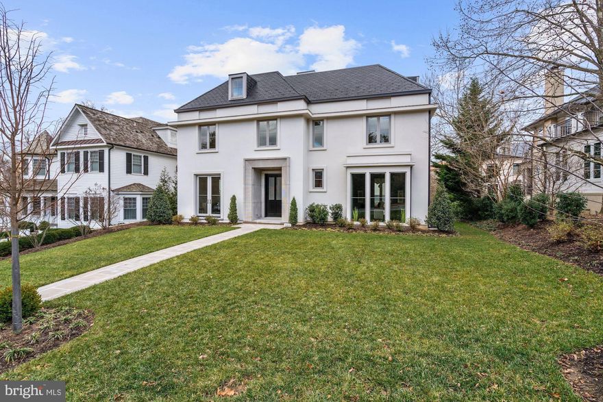 Spectacular new construction located in Phillips Park completed by renowned architects Jones & Boer and award winning Mauck & Zantzinger Build team. This modern four-story residence features a grand foyer with abundant natural light streaming from large windows and skylights, 5 Bedrooms, 5 Full Baths, and 2 Half Baths. The main level features a formal Dining Room with French glass doors, Library with custom built shelving, floor to ceiling windows, and access to the yard, a Butler s Pantry, Kitchen featuring stainless steel Miele appliances, sub-zero refrigerator, Miele coffee system, marble counter tops, and large center island. The Kitchen includes a breakfast area and opens up to the Family Room which includes 4 sets of floor to ceiling French glass doors leading to the rear terrace. There are 3 fireplaces and an elevator to all floors. On the second level, the Master Bedroom features a Juliette Balcony, Master Bathroom with two vanities, soaking tub, heated floors, and large walk-in Master closet. Two additional bedrooms with en-suite bathrooms complete this level. The third floor has 1 Bedroom, Full Bathroom with heated floors, and separate living area with a Kitchenette. The lower level features a Media Room, Bedroom with en-suite Bath, Laundry Room with Sink, additional storage space, and access to a 2 car garage.