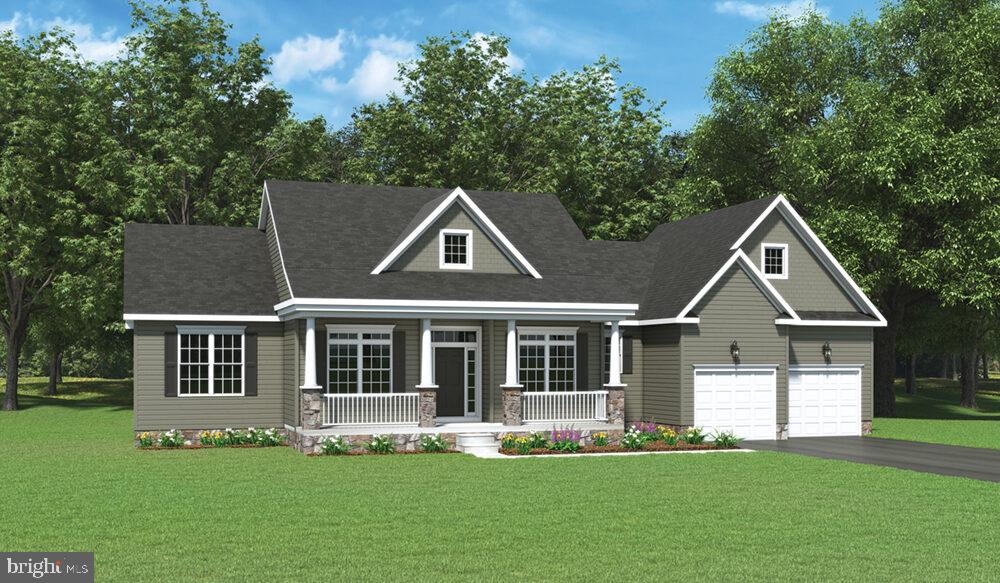 This Kaden rancher features 2 car garage, full front porch with stone base columns and stone to grade. 3 Bedrooms, full bathrooms, 9' ceiling on first floor, foyer opens to living area, open from kitchen to family room, formal dining room, study, large kitchen island, walk in pantry, upgraded granite countertops, 42" kitchen wall cabinets, painted kitchen cabinets. Owners bathroom is separate from bedrooms 2 & 3. two Walk in closets in owners bedroom, Owners bathroom with large tiled walk in shower with seat, double sinks, water closet, upgraded ceramic tile, basement areaway walk up stairs, 2 pc. rough in and much more!!!